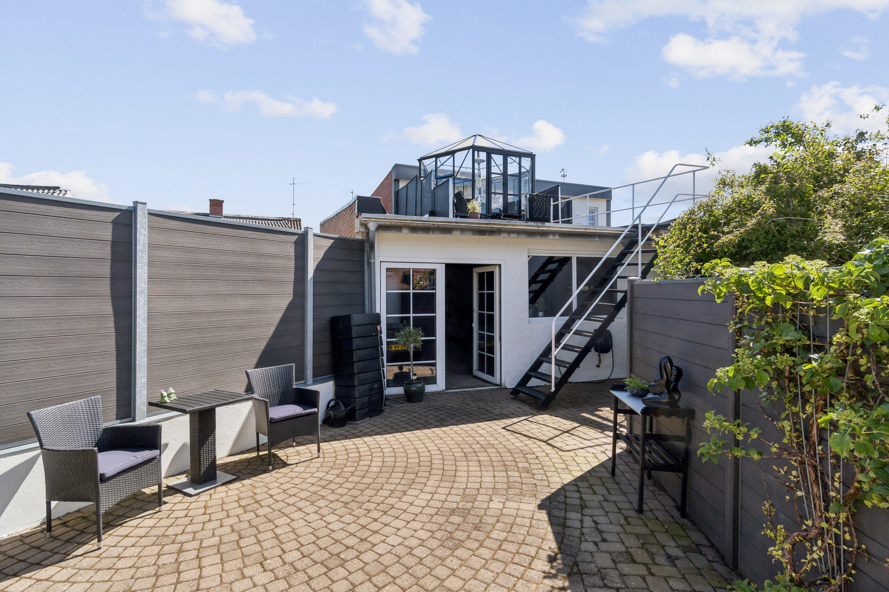 Fremhævet terrasse billede i fuldskærmstilstand. Billede af Morup Møllevej 1, 7755 Bedsted Thy