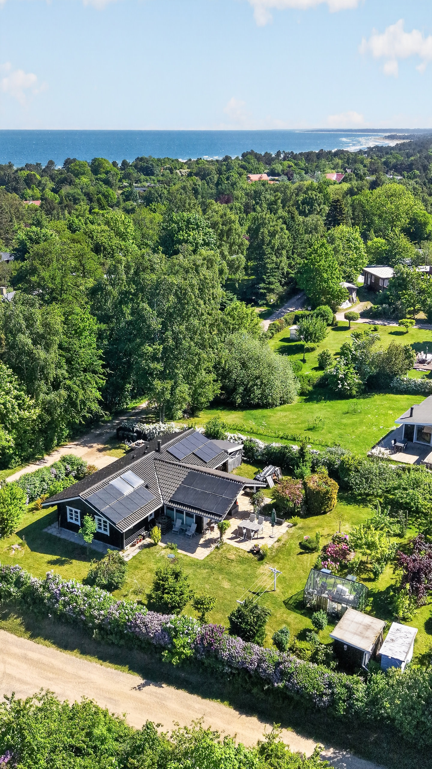 Fremhævet luftfoto billede i fuldskærmstilstand. Billede af Rørsangervej 2, Nyrup, 4500 Nykøbing Sj