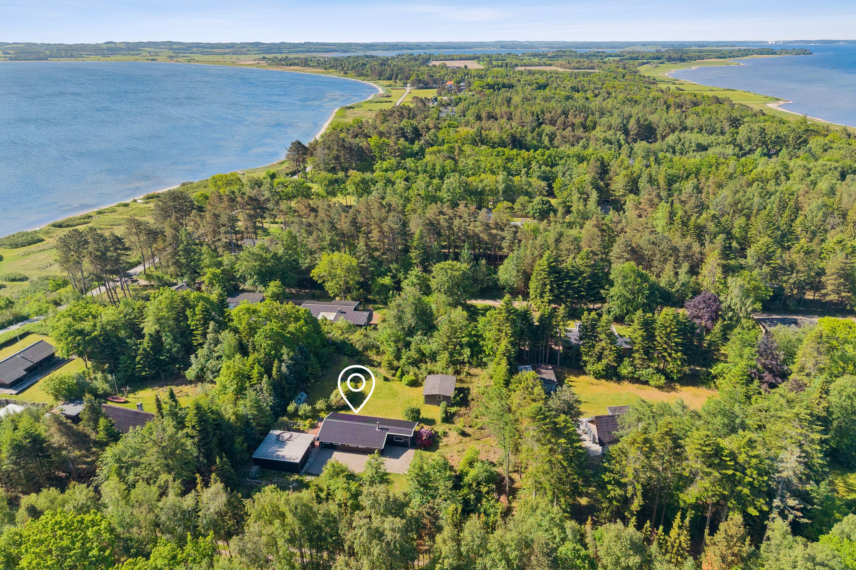 Fremhævet luftfoto billede i fuldskærmstilstand. Billede af Jelsevej 463, Lundø, 7840 Højslev