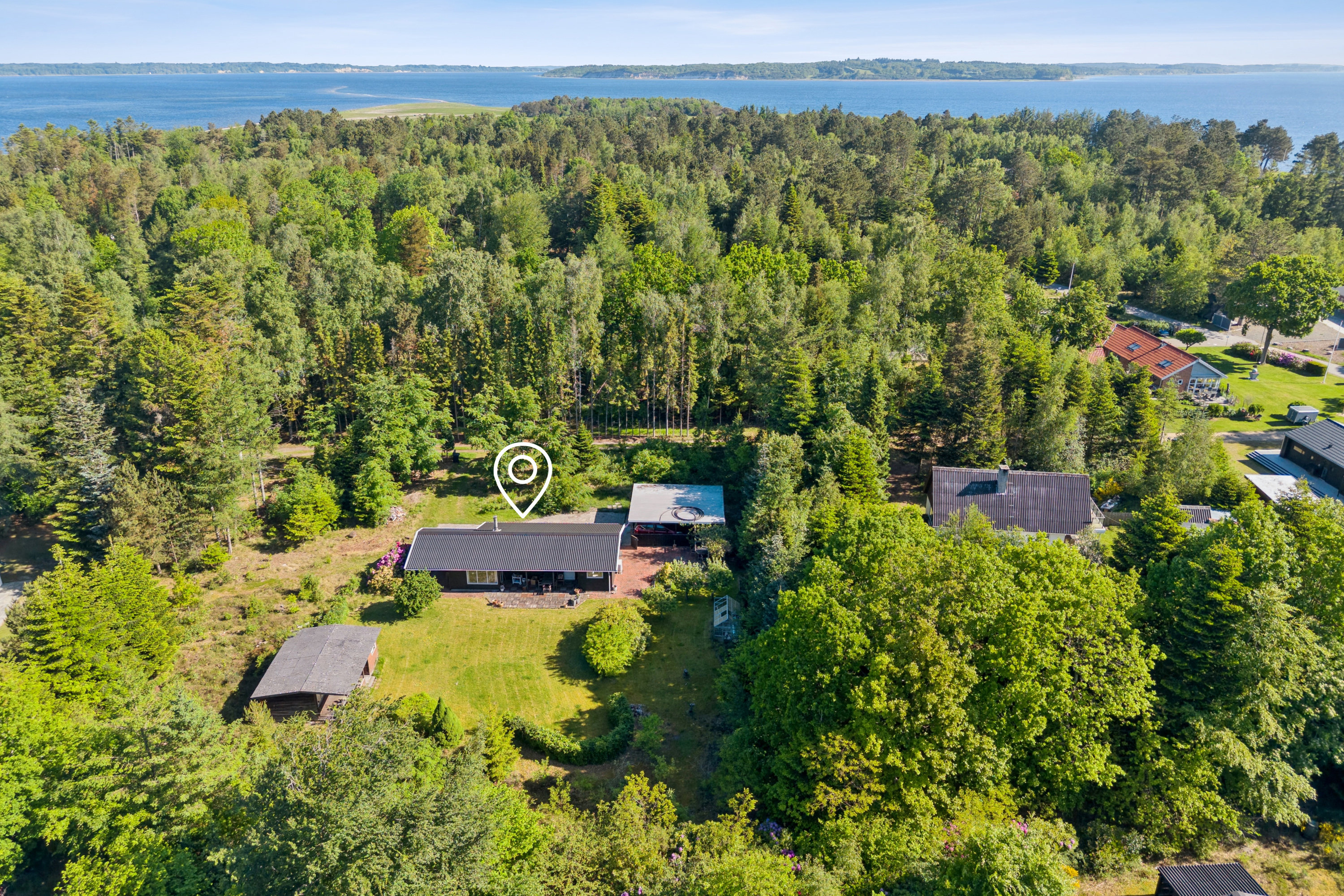 Fremhævet luftfoto billede i fuldskærmstilstand. Billede af Jelsevej 463, Lundø, 7840 Højslev