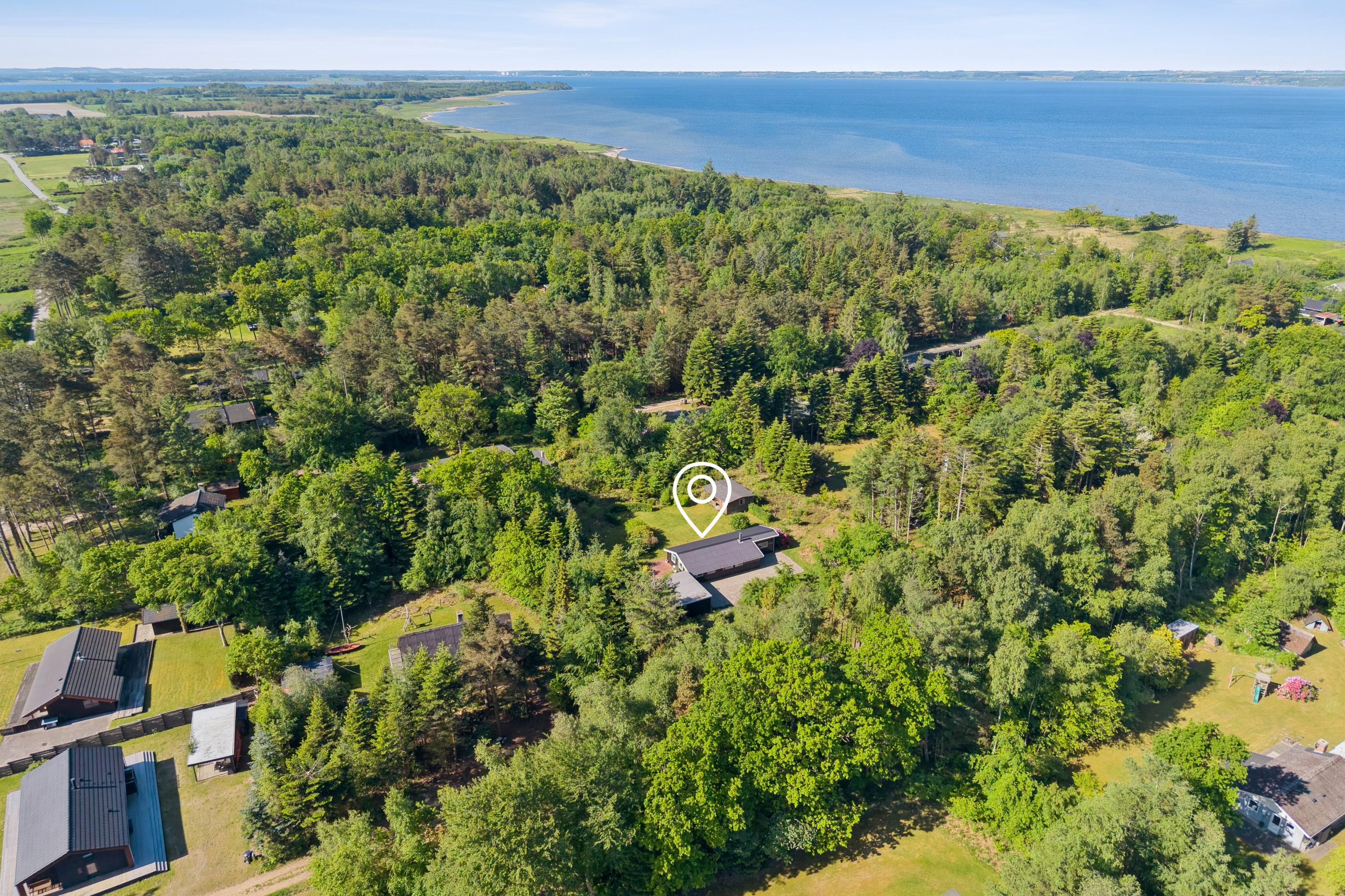 Fremhævet luftfoto billede i fuldskærmstilstand. Billede af Jelsevej 463, Lundø, 7840 Højslev