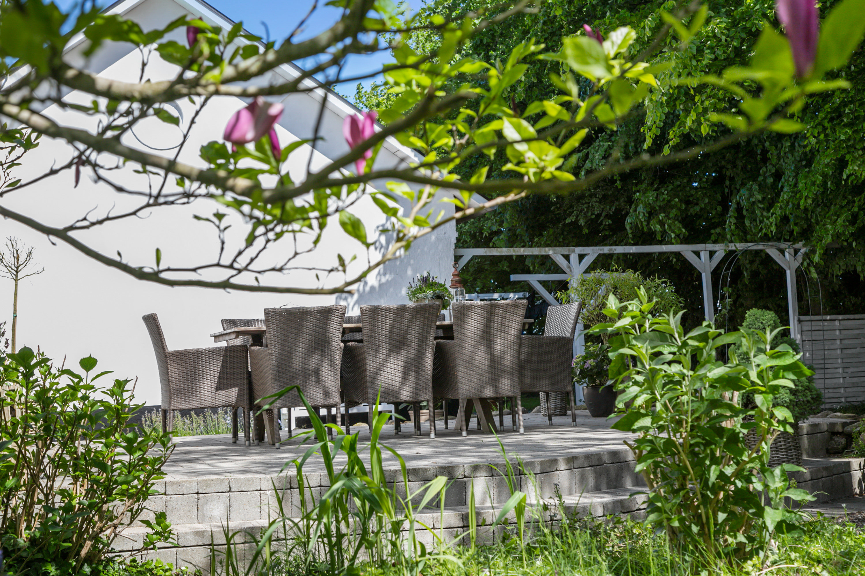 Fremhævet terrasse billede i fuldskærmstilstand. Billede af Glerupvej 188, Glerup, 9631 Gedsted