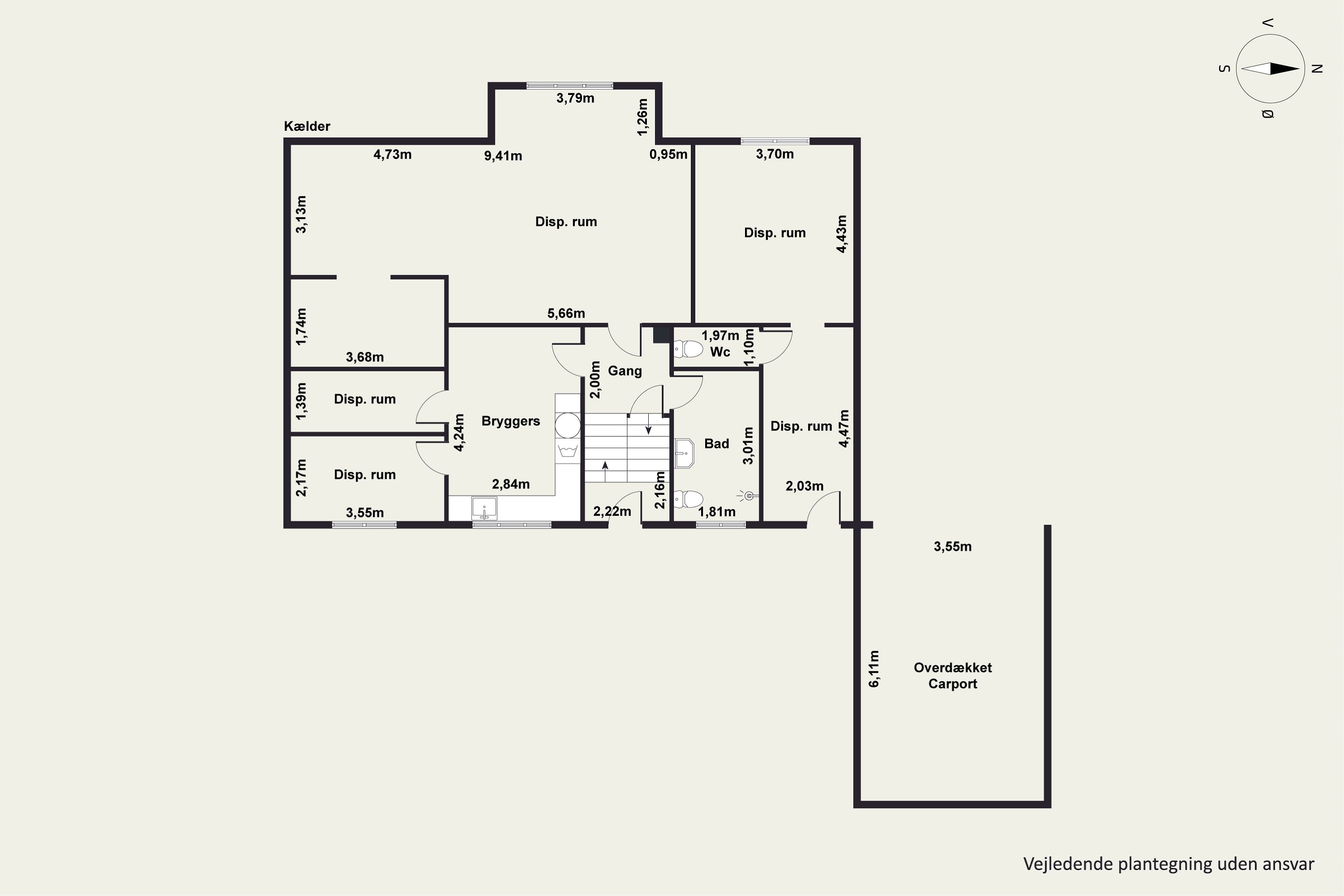 Plantegninger billede af Havnegade 7, 9560 Hadsund