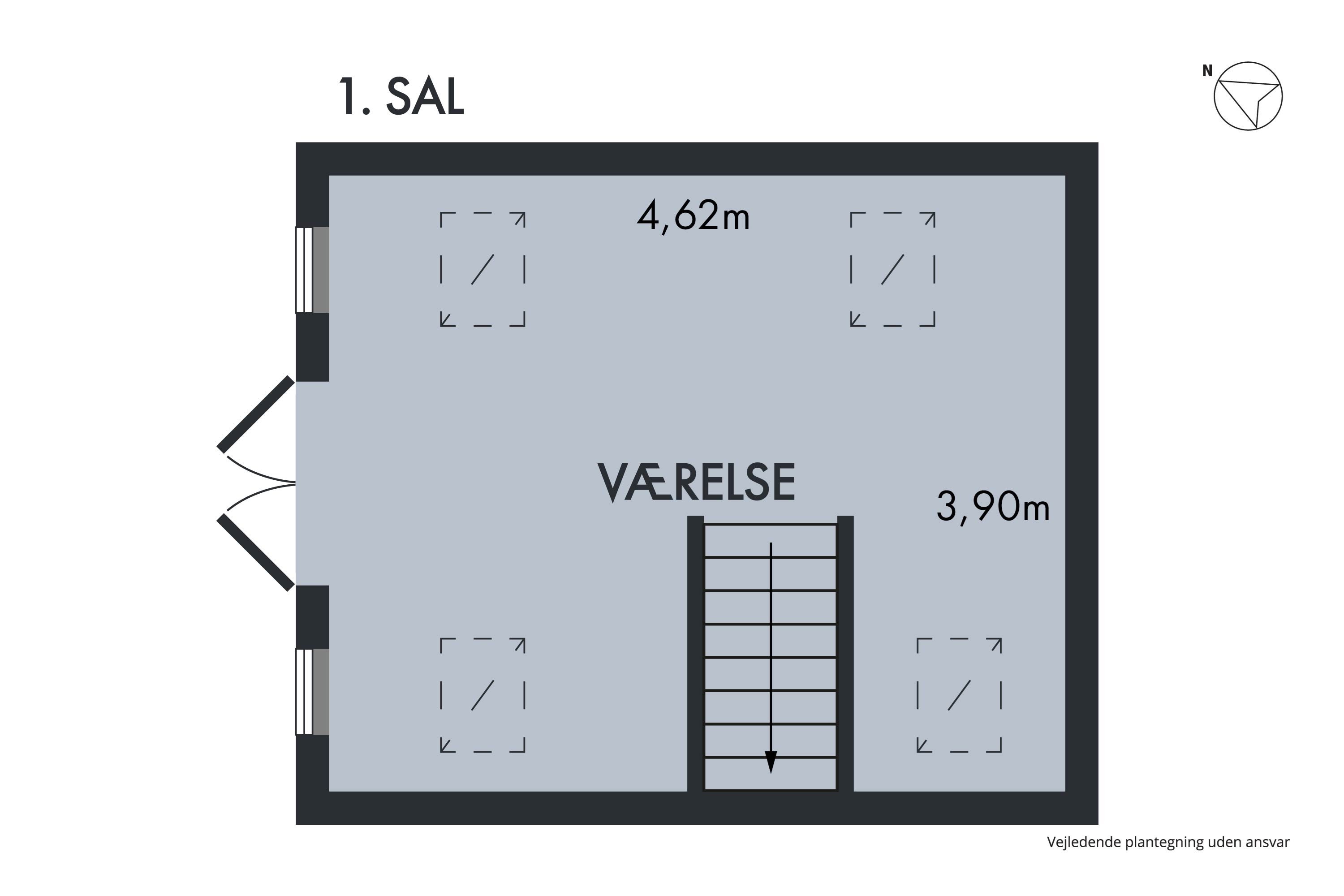 Plantegninger billede af Kirkestræde 1B, 3000 Helsingør