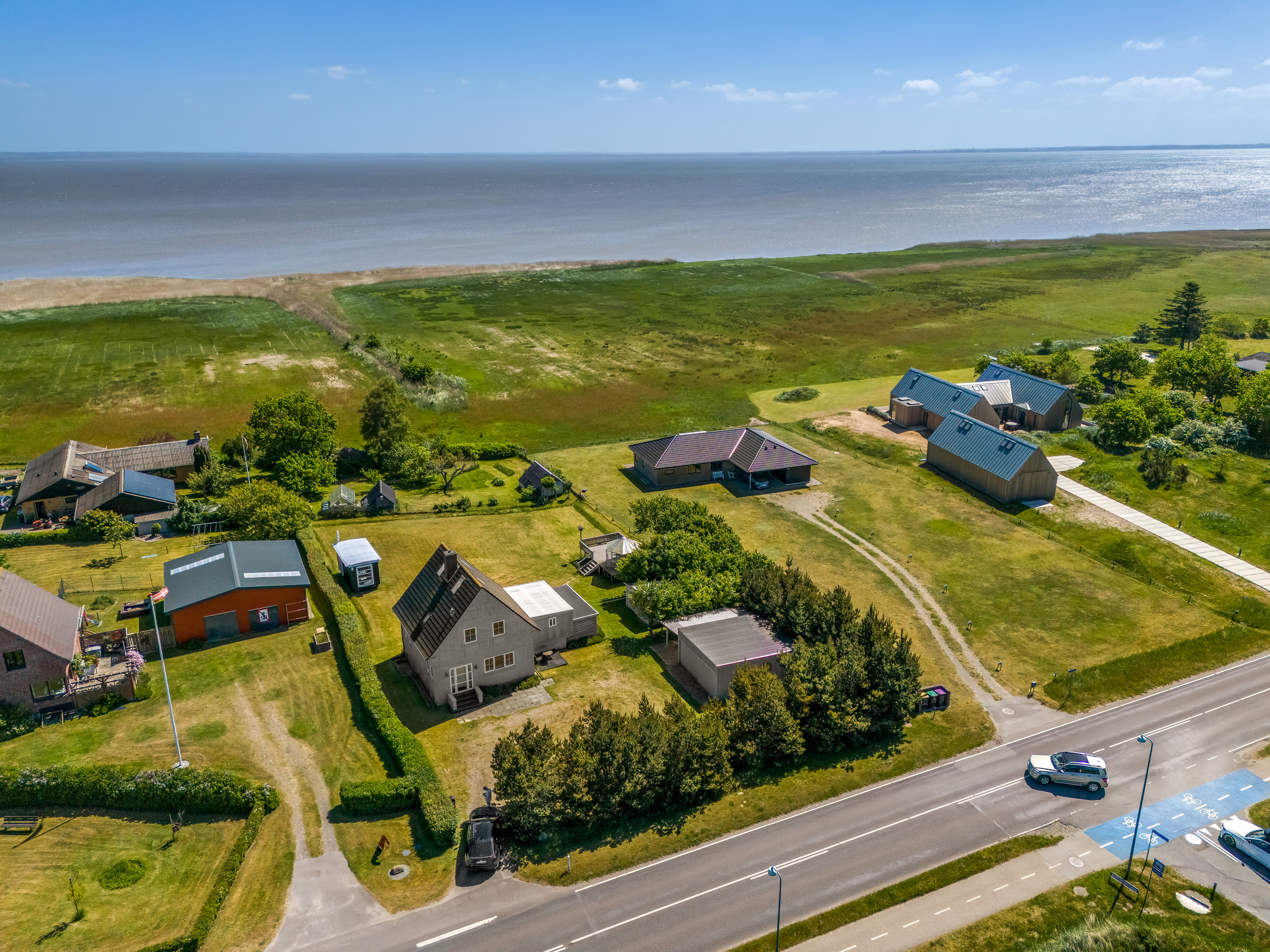 Fremhævet luftfoto billede i fuldskærmstilstand. Billede af Havnebyvej 93, Kongsmark, 6792 Rømø