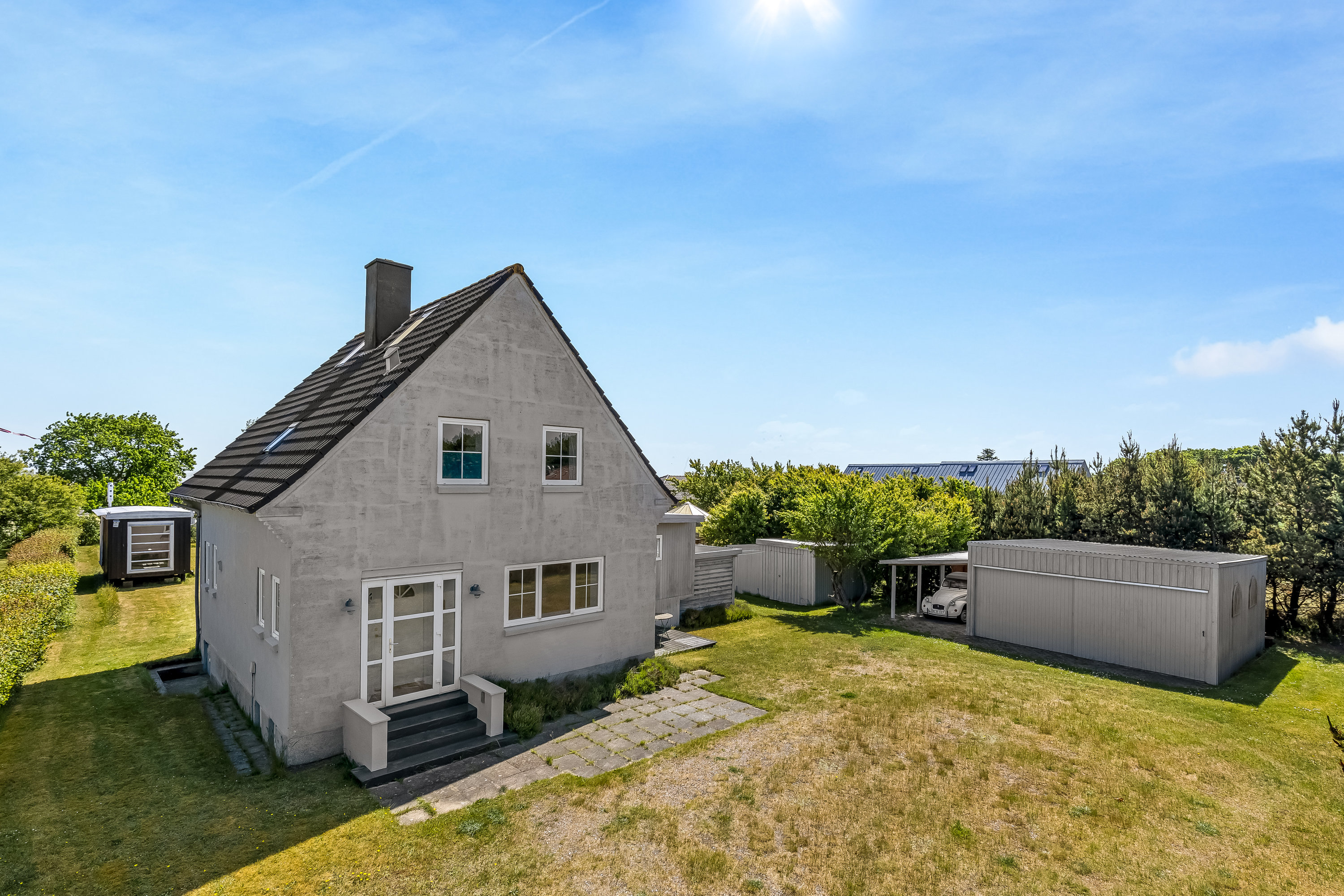 Fremhævet facade billede i fuldskærmstilstand. Billede af Havnebyvej 93, Kongsmark, 6792 Rømø