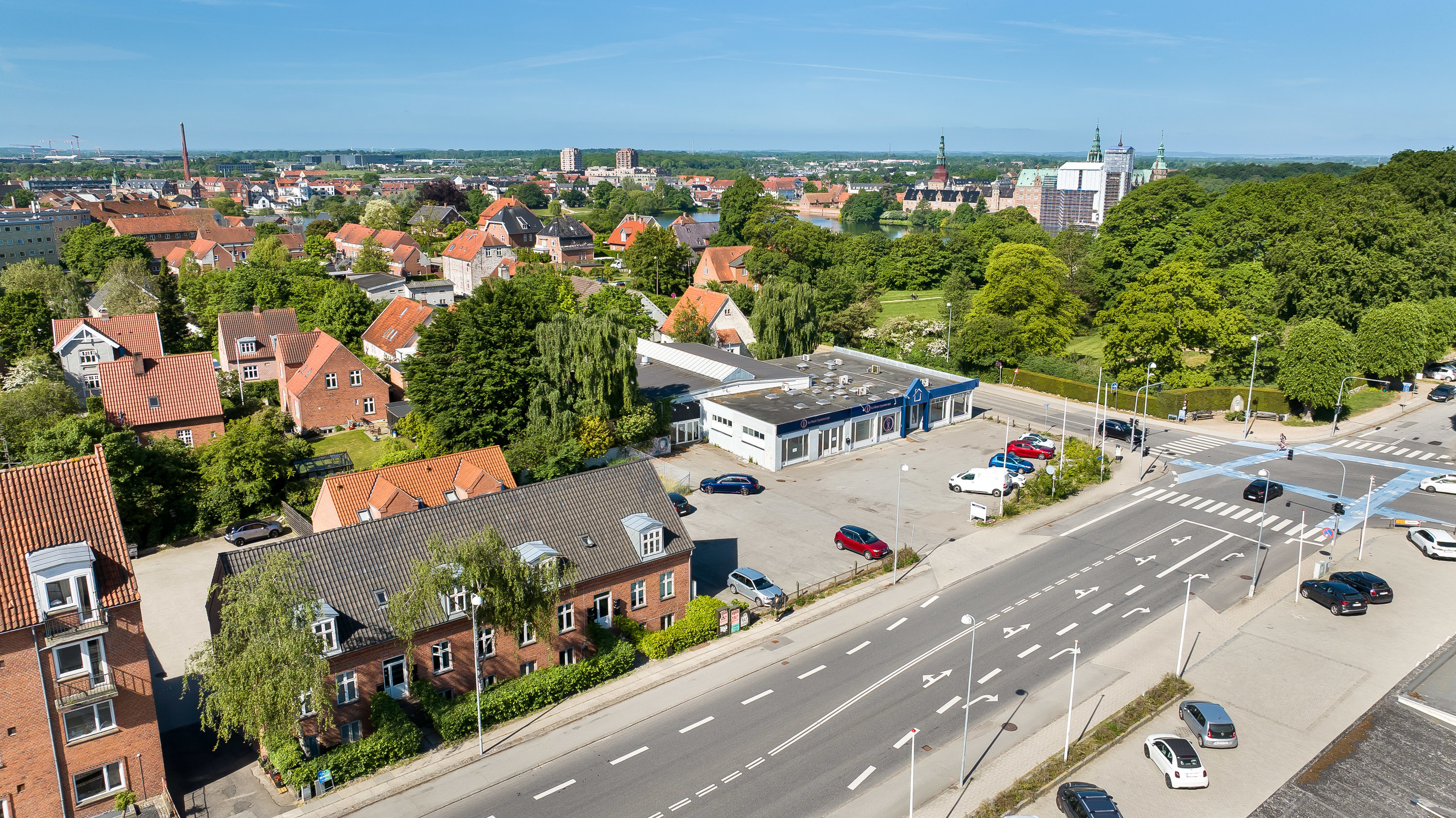 Fremhævet luftfoto billede i fuldskærmstilstand. Billede af Københavnsvej 6B, st.. th., 3400 Hillerød