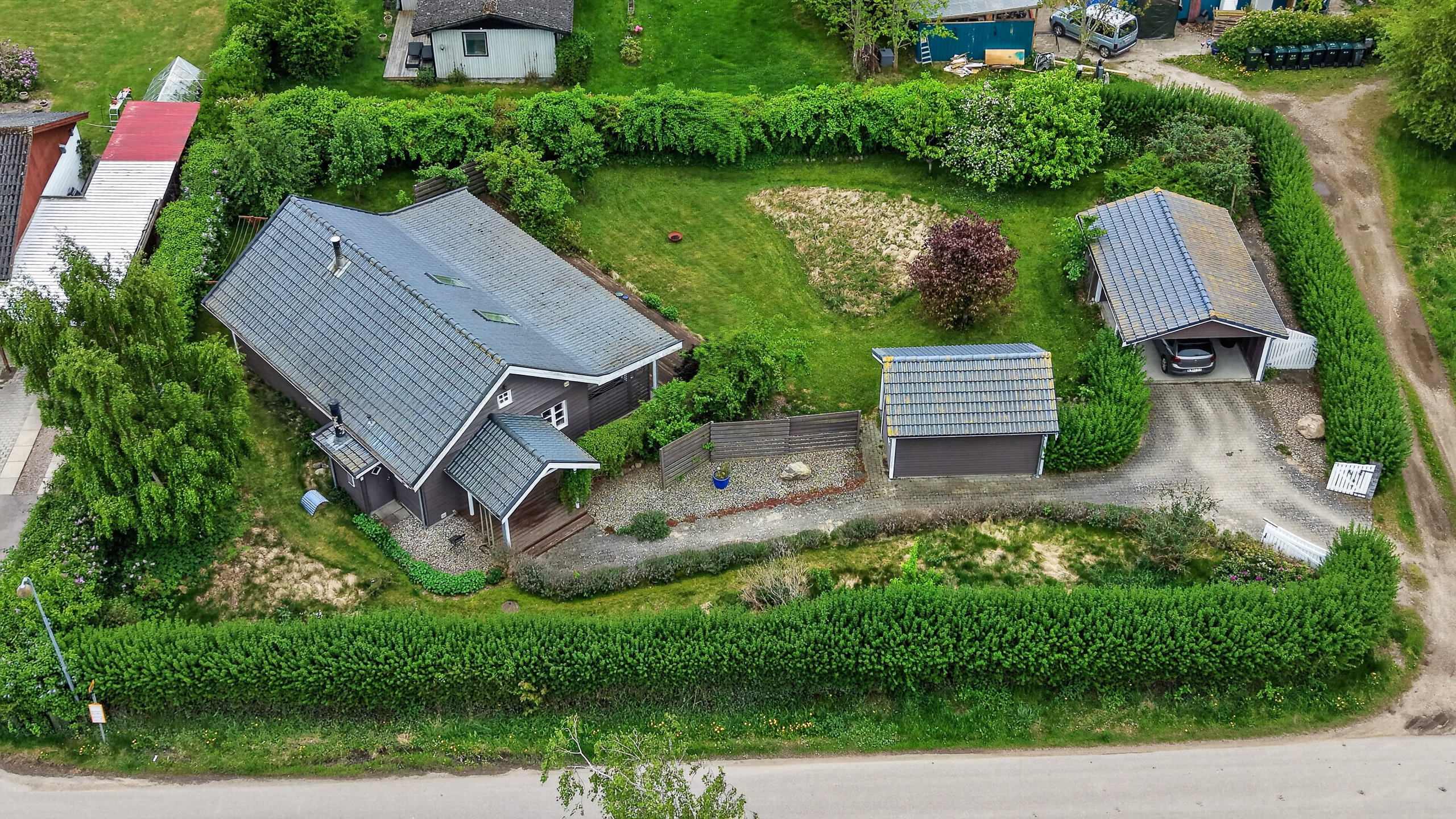 Fremhævet luftfoto billede i fuldskærmstilstand. Billede af Klintvej 129A, Klint, 4500 Nykøbing Sj