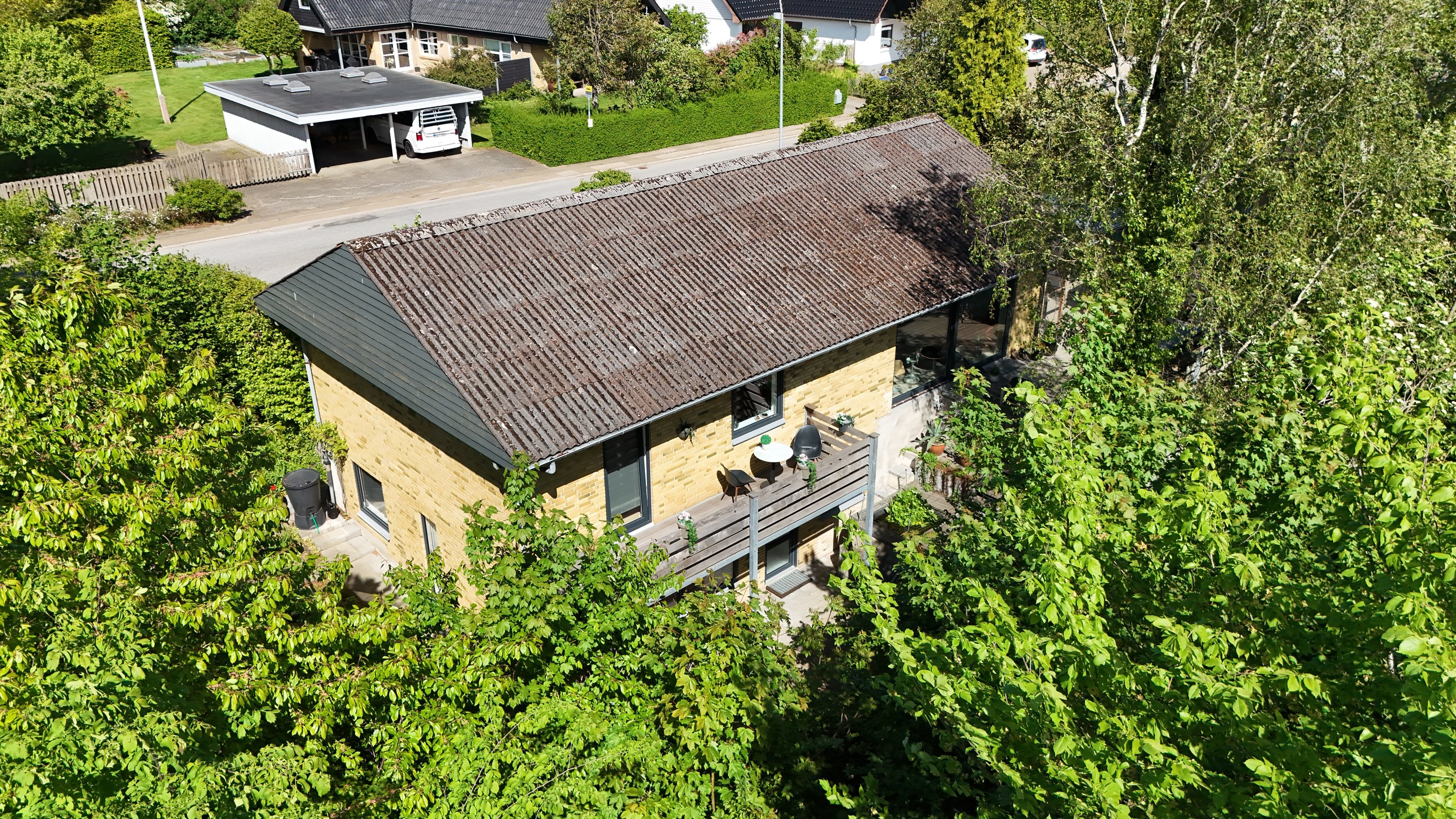 Fremhævet drone billede i fuldskærmstilstand. Billede af Fasanvej 4, 9500 Hobro