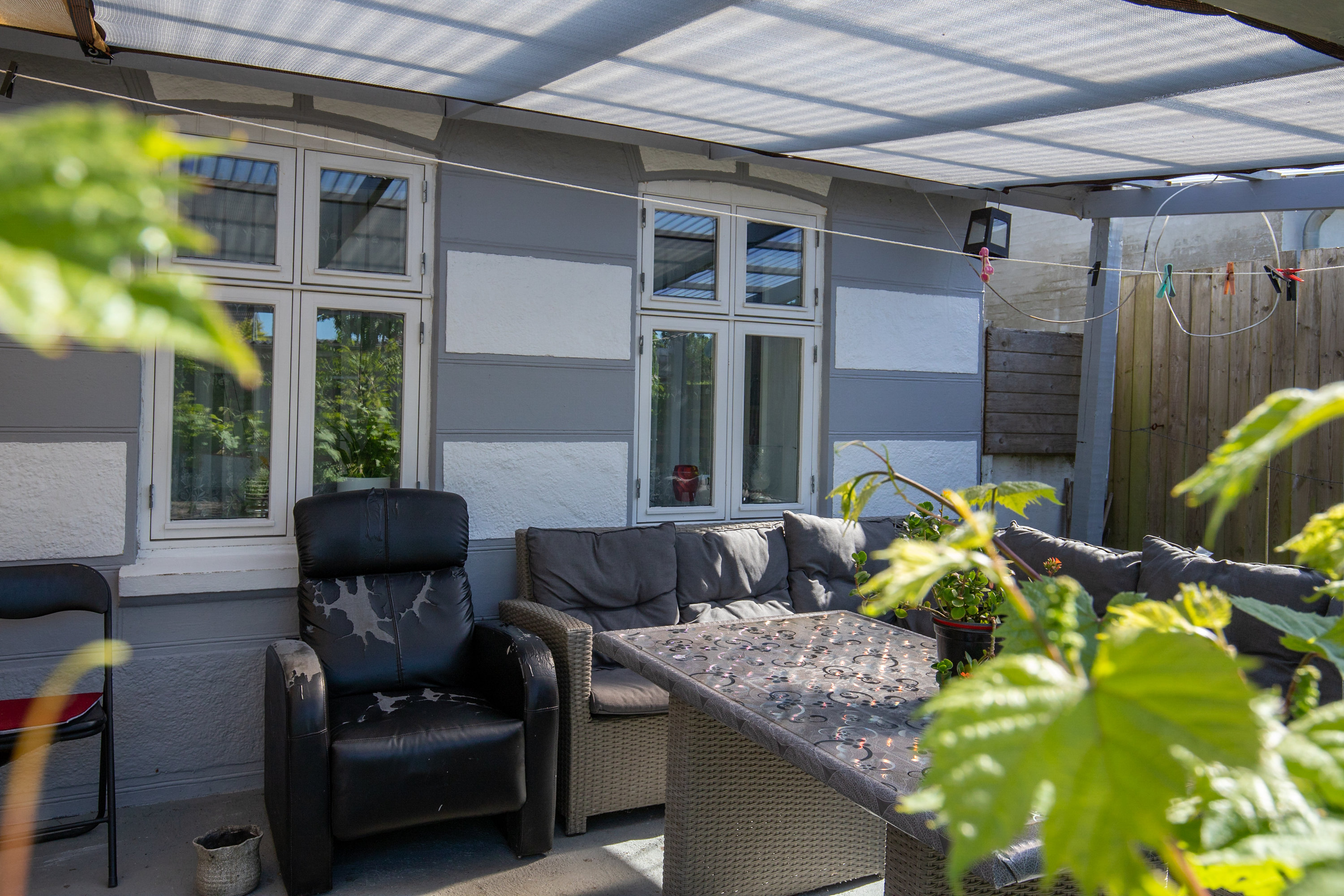 Fremhævet overdækket terrasse billede i fuldskærmstilstand. Billede af Vestergade 51, 6580 Vamdrup