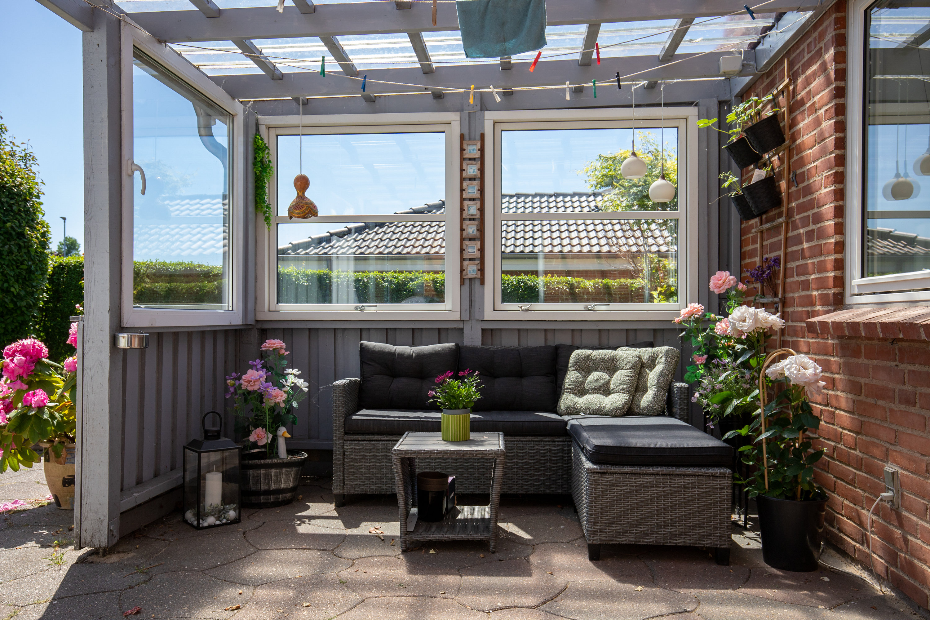 Fremhævet overdækket terrasse billede i fuldskærmstilstand. Billede af Anemonevej 6, 6000 Kolding