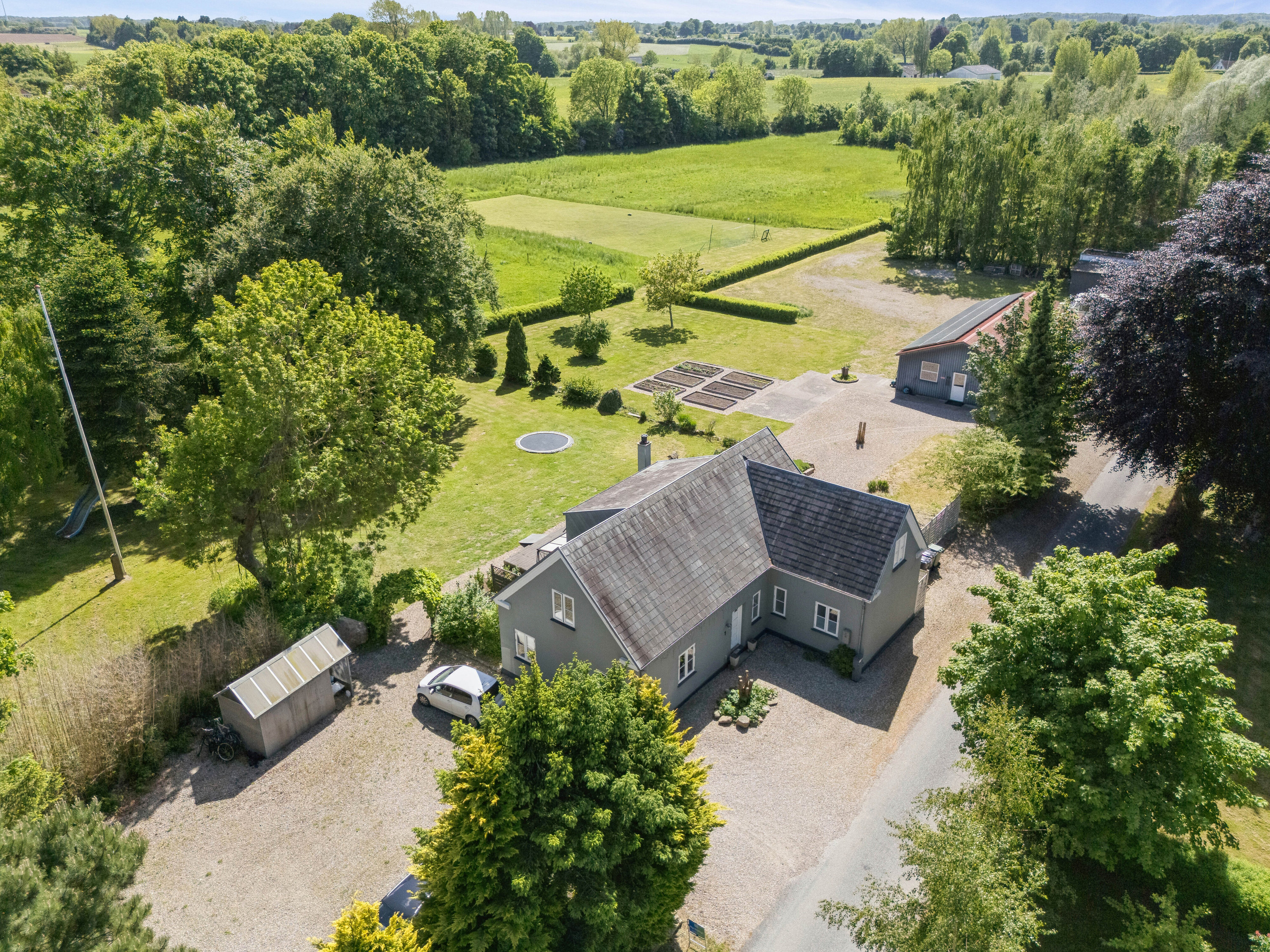 Fremhævet luftfoto billede i fuldskærmstilstand. Billede af Vesterskovvej 1, Årslev Mark, 5792 Årslev