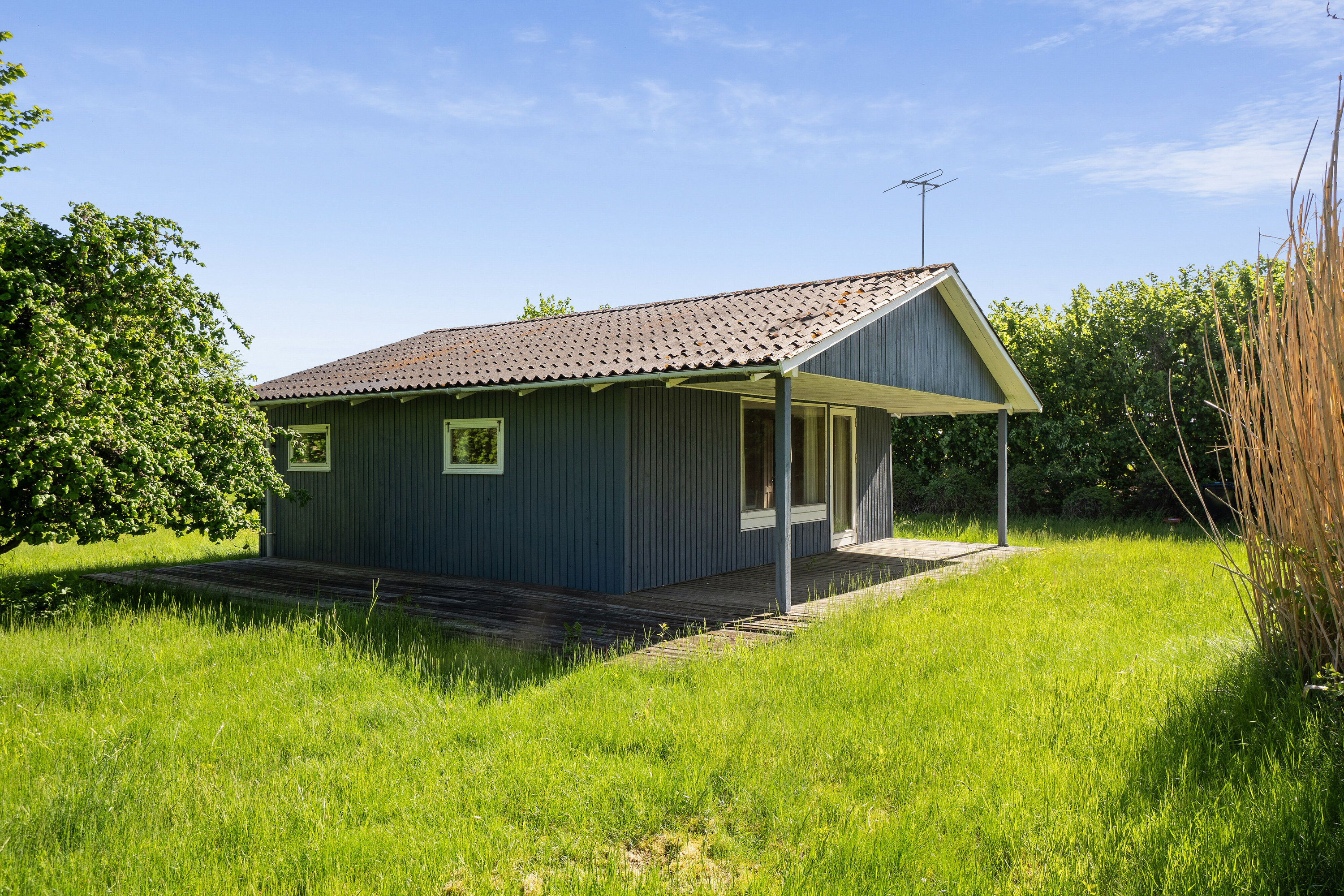 Fremhævet set fra haven billede i fuldskærmstilstand. Billede af Skovpibervej 6, Ll Kongsmark, 4200 Slagelse