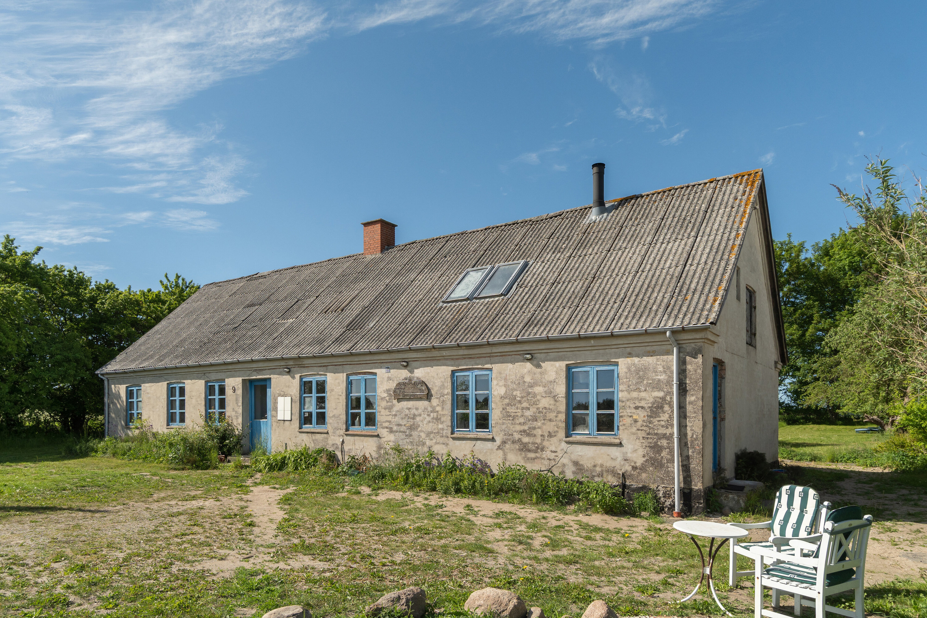 Fremhævet set fra haven billede i fuldskærmstilstand. Billede af Tyvelsevej 9, Engelstofte, 4171 Glumsø