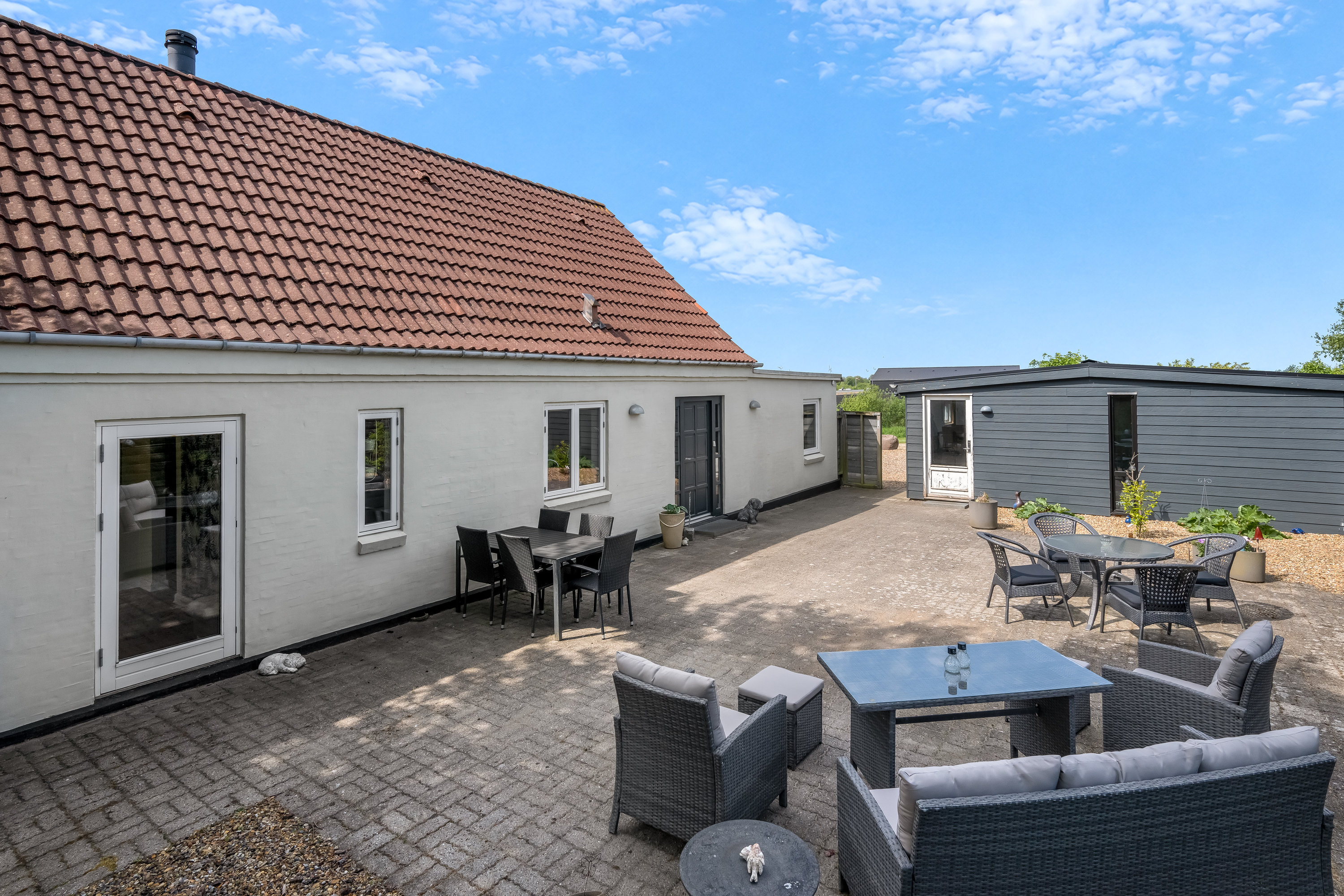 Fremhævet terrasse billede i fuldskærmstilstand. Billede af Mosevej 2, Ølstrup, 6950 Ringkøbing