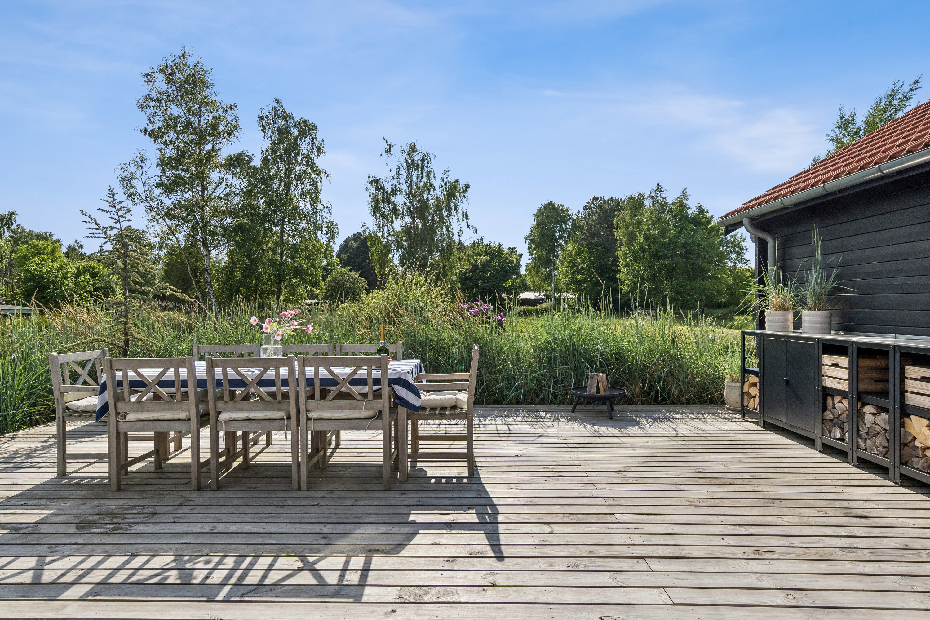 Fremhævet terrasse billede i fuldskærmstilstand. Billede af Krokusvej 3 + 5, Bjerge Str, 4480 Store Fuglede