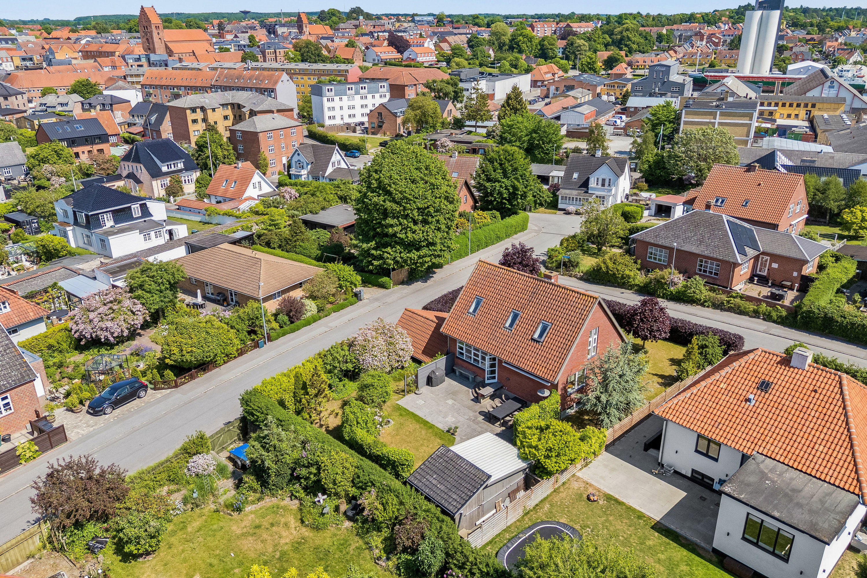 Fremhævet luftfoto billede i fuldskærmstilstand. Billede af Lille Solvej 2, 4700 Næstved