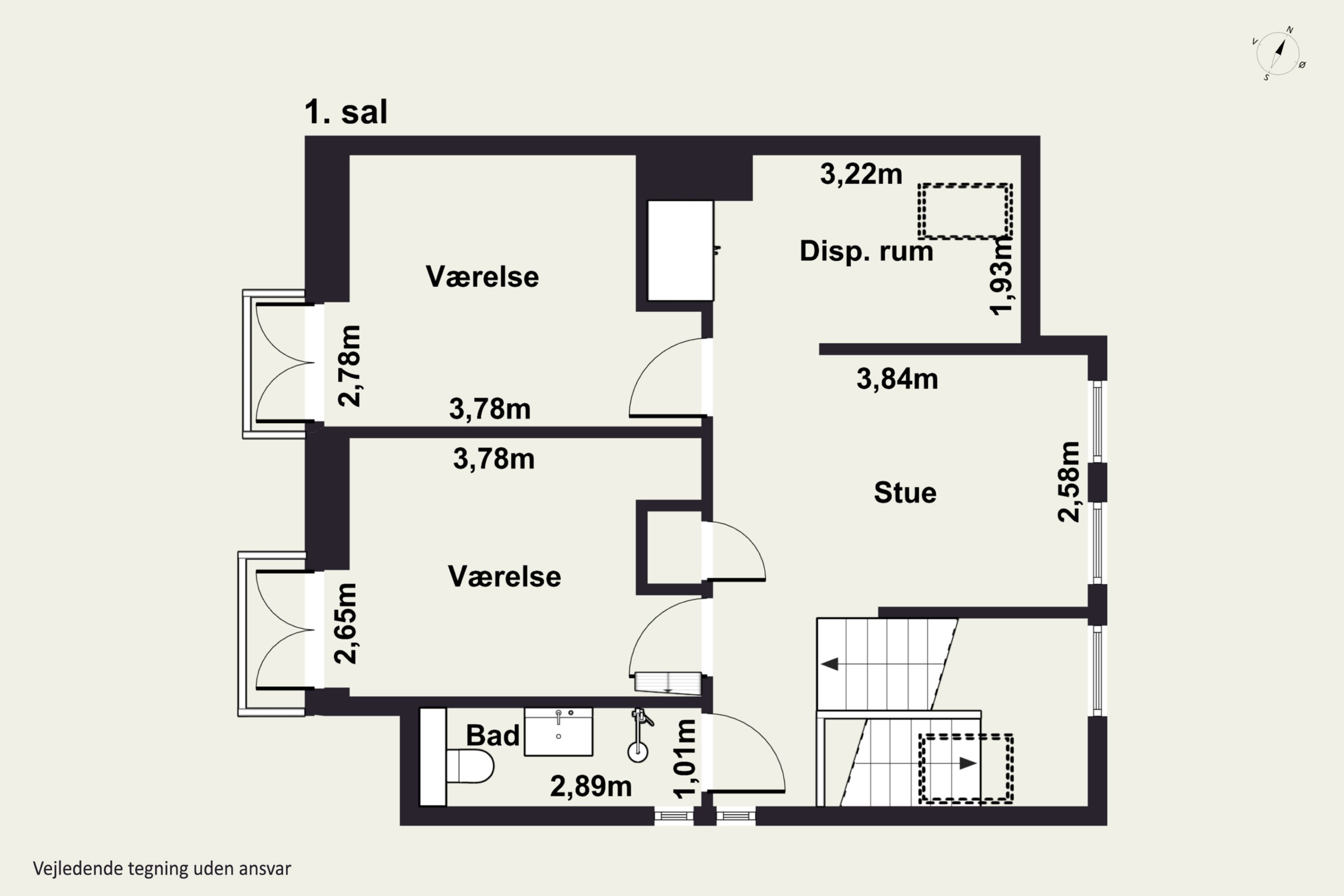 Plantegninger billede af Badensgade 5, 1., 2300 København S