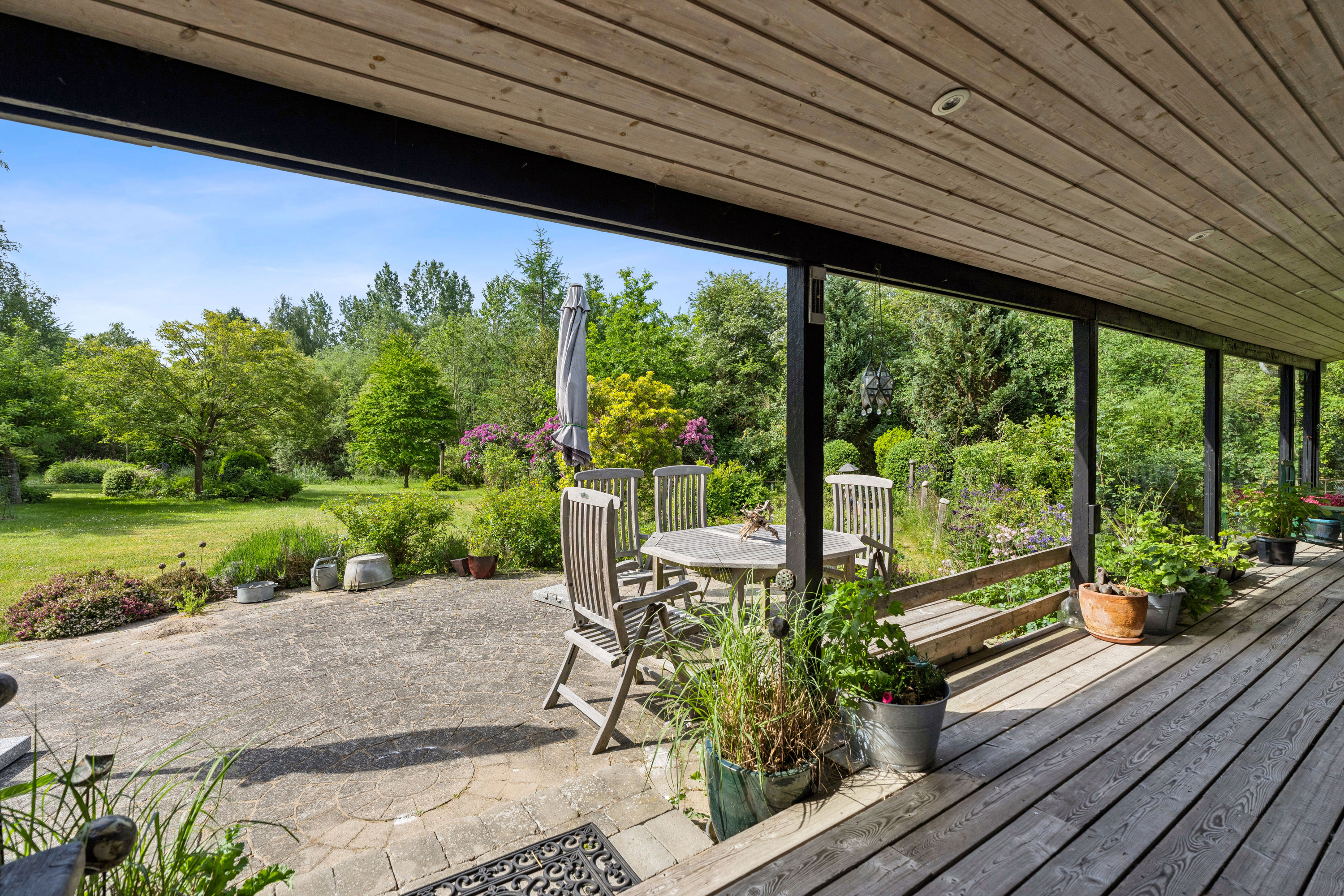Fremhævet terrasse billede i fuldskærmstilstand. Billede af Skæsibakken 8, Esby, 8420 Knebel