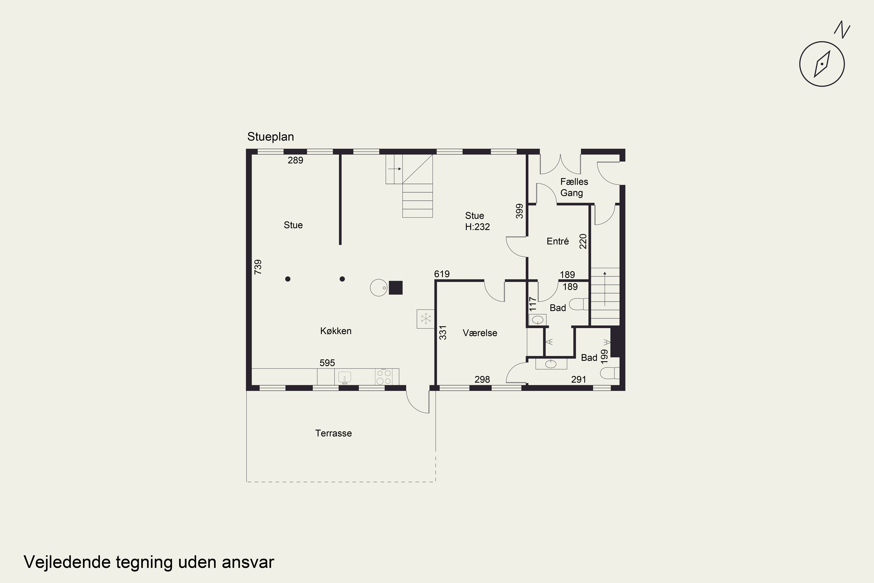 Plantegninger billede af Bysmedevej 30, st.. th., 8381 Tilst