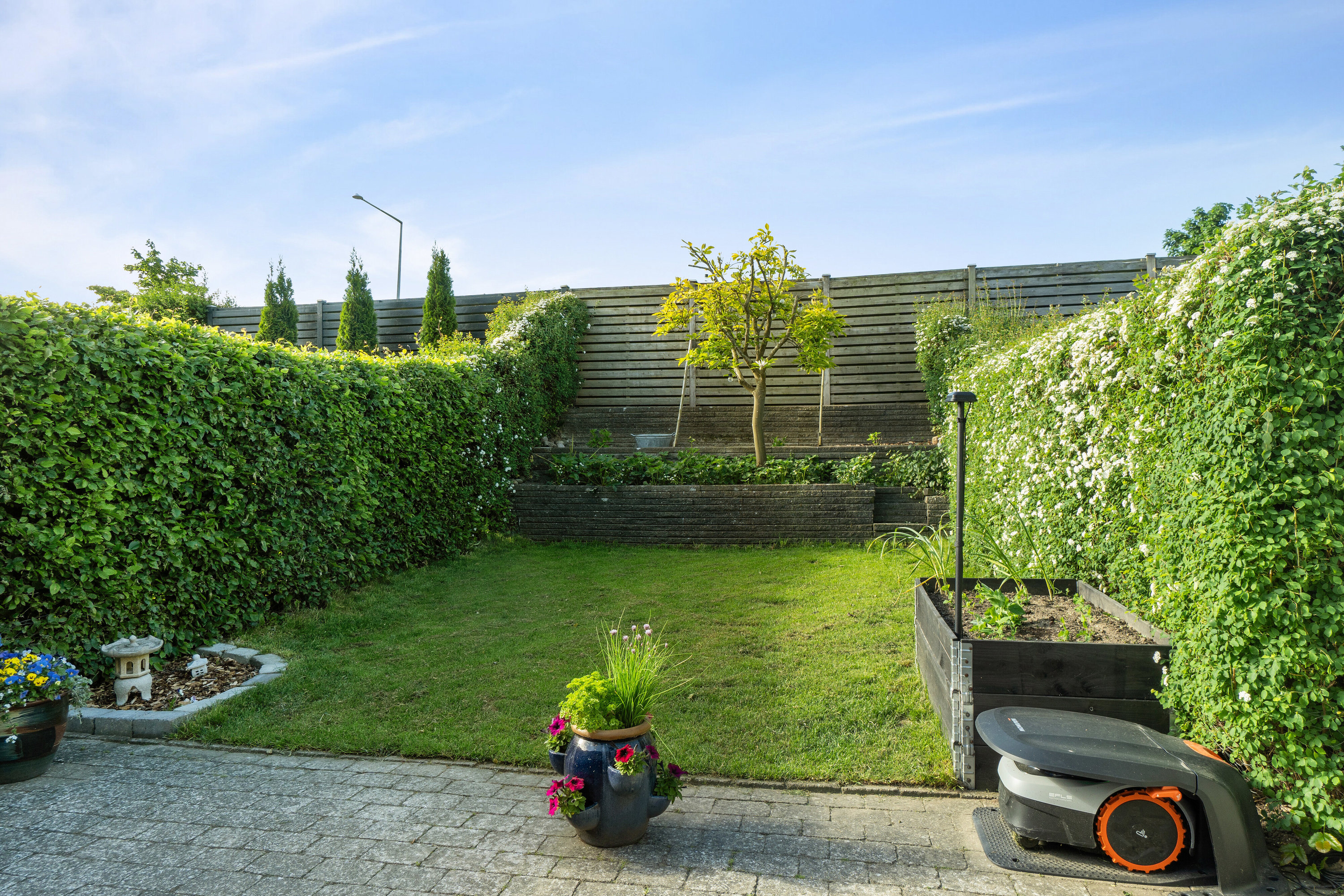 Fremhævet set fra haven billede i fuldskærmstilstand. Billede af Rømøparken 76, 4200 Slagelse