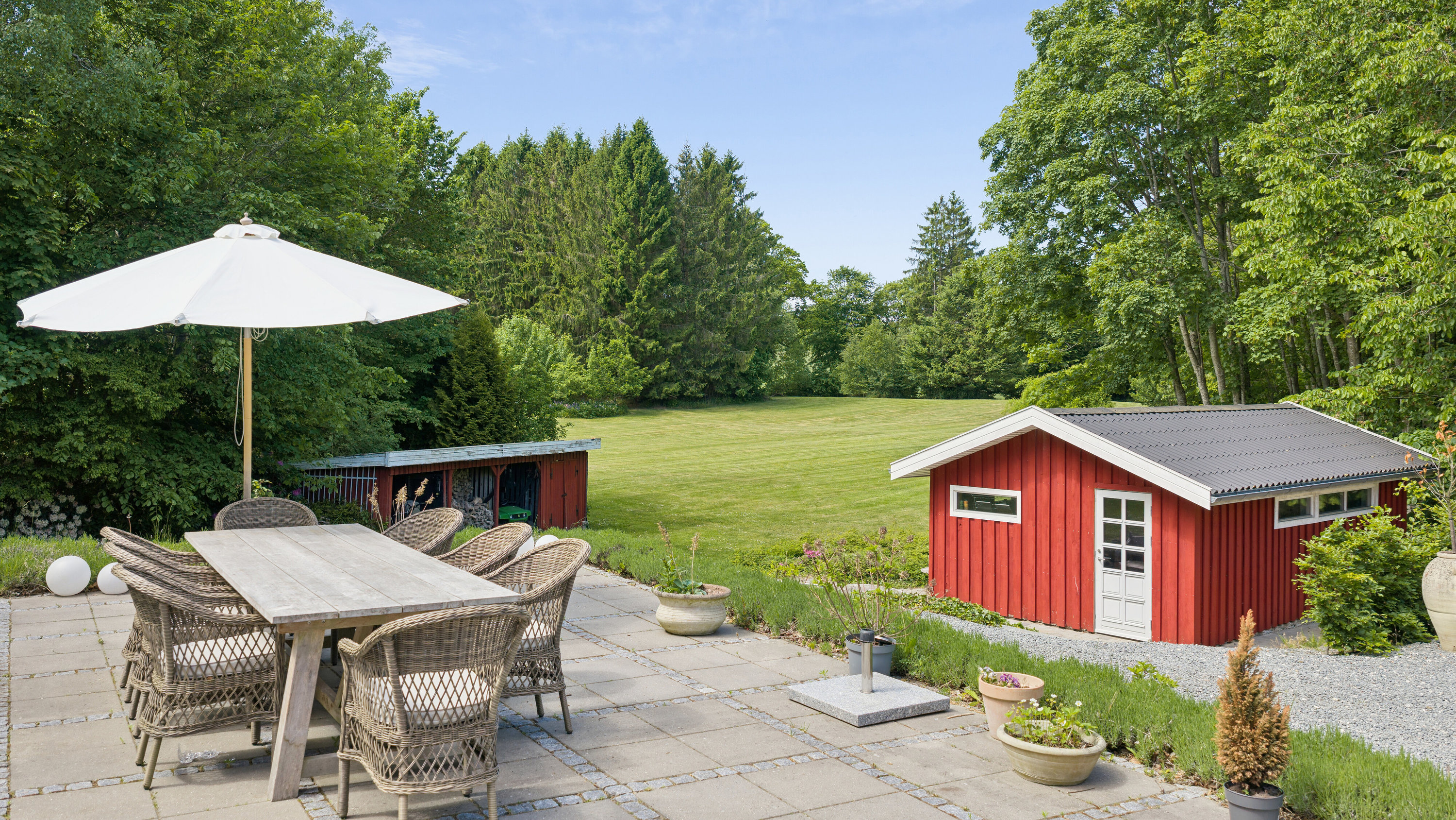 Fremhævet overdækket terrasse billede i fuldskærmstilstand. Billede af Hornbækvej 517, 3080 Tikøb