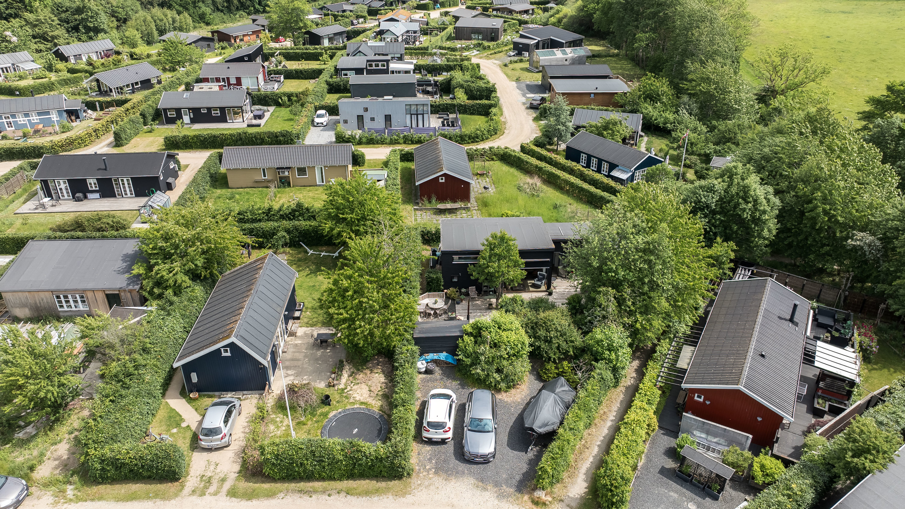 Fremhævet luftfoto billede i fuldskærmstilstand. Billede af Tirsdagsengen 13, 3400 Hillerød