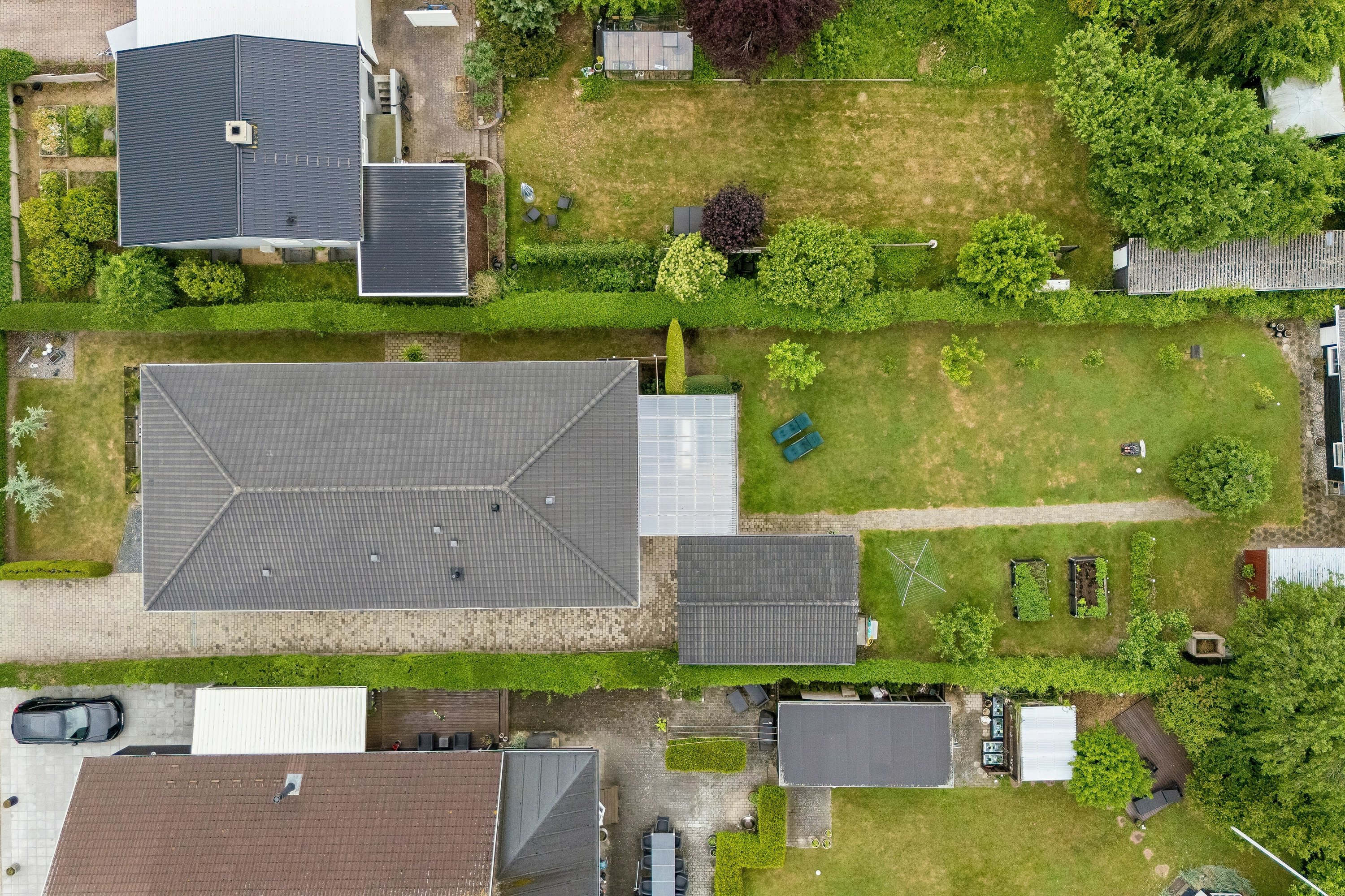 Fremhævet luftfoto billede i fuldskærmstilstand. Billede af Efterårsvej 15, 4700 Næstved