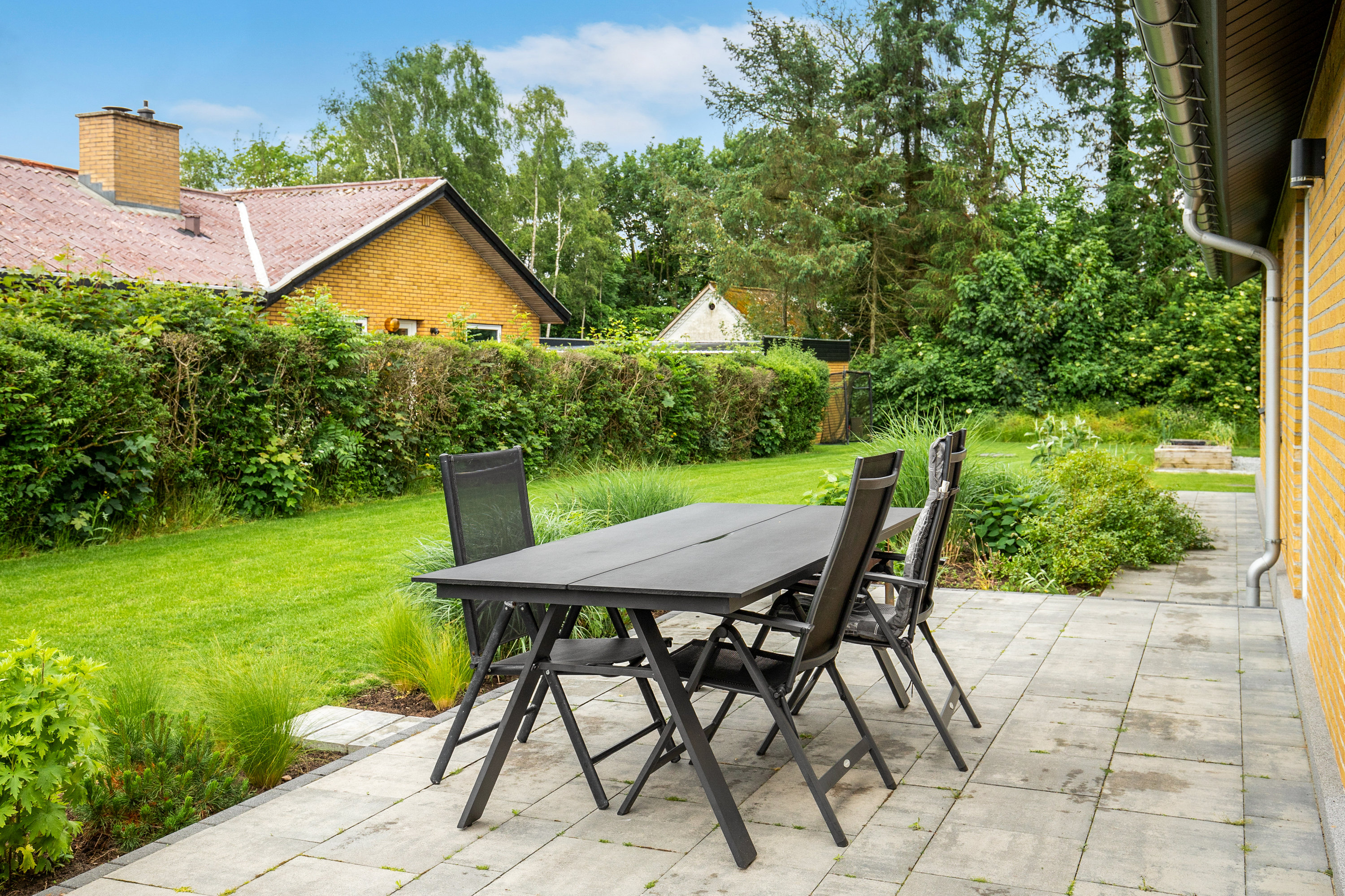 Fremhævet terrasse billede i fuldskærmstilstand. Billede af Munkedalen 3, Skærup, 7080 Børkop