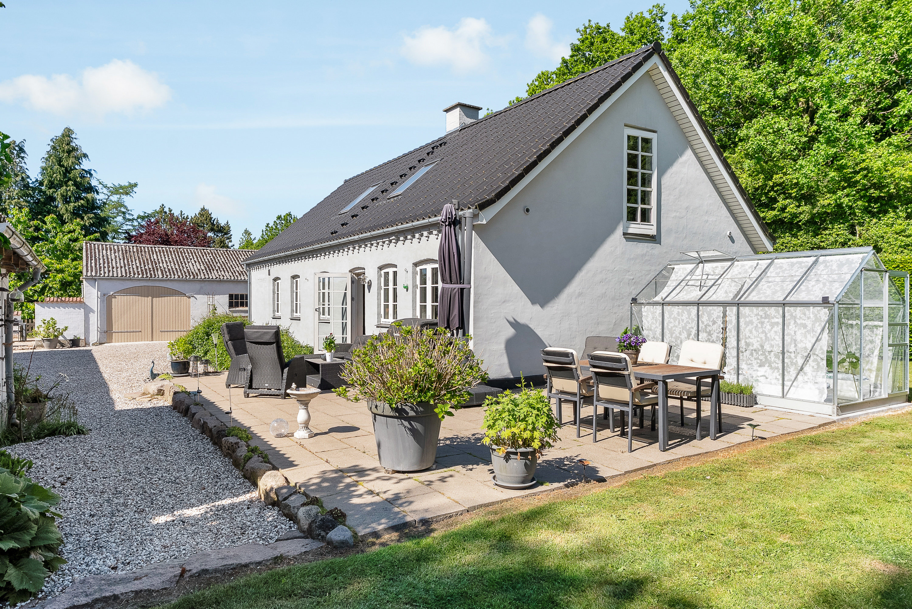Fremhævet terrasse billede i fuldskærmstilstand. Billede af Kasbækvej 12, Nr Broby, 5672 Broby