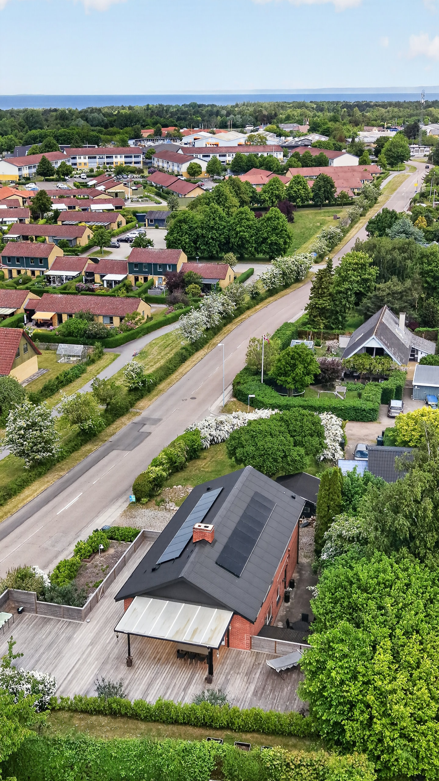 Fremhævet luftfoto billede i fuldskærmstilstand. Billede af Okkerbjergvej 2, 4500 Nykøbing Sj
