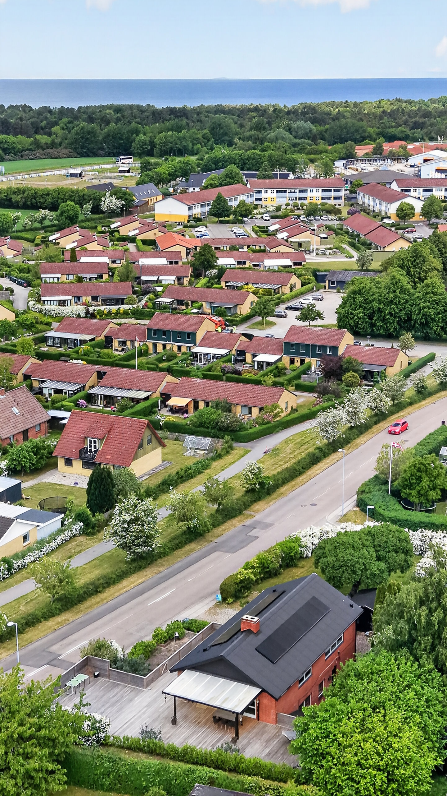 Fremhævet luftfoto billede i fuldskærmstilstand. Billede af Okkerbjergvej 2, 4500 Nykøbing Sj