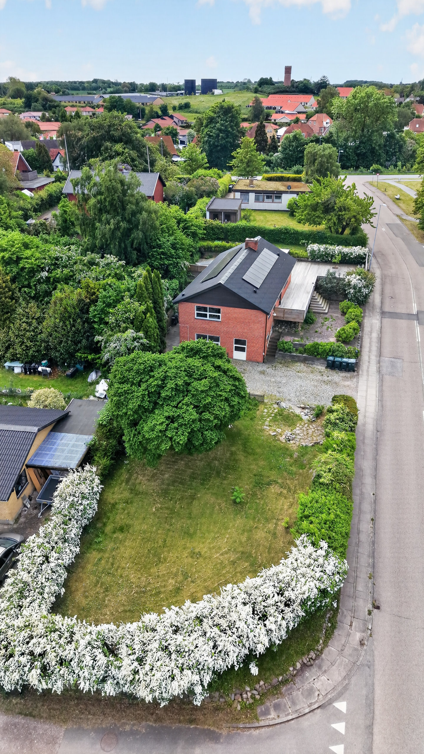 Fremhævet luftfoto billede i fuldskærmstilstand. Billede af Okkerbjergvej 2, 4500 Nykøbing Sj