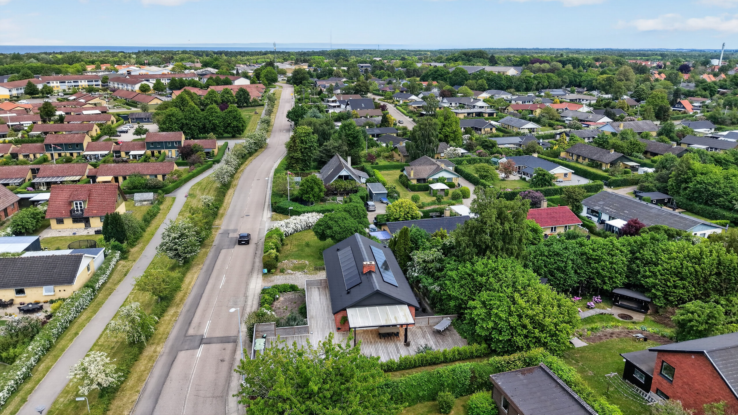 Fremhævet luftfoto billede i fuldskærmstilstand. Billede af Okkerbjergvej 2, 4500 Nykøbing Sj