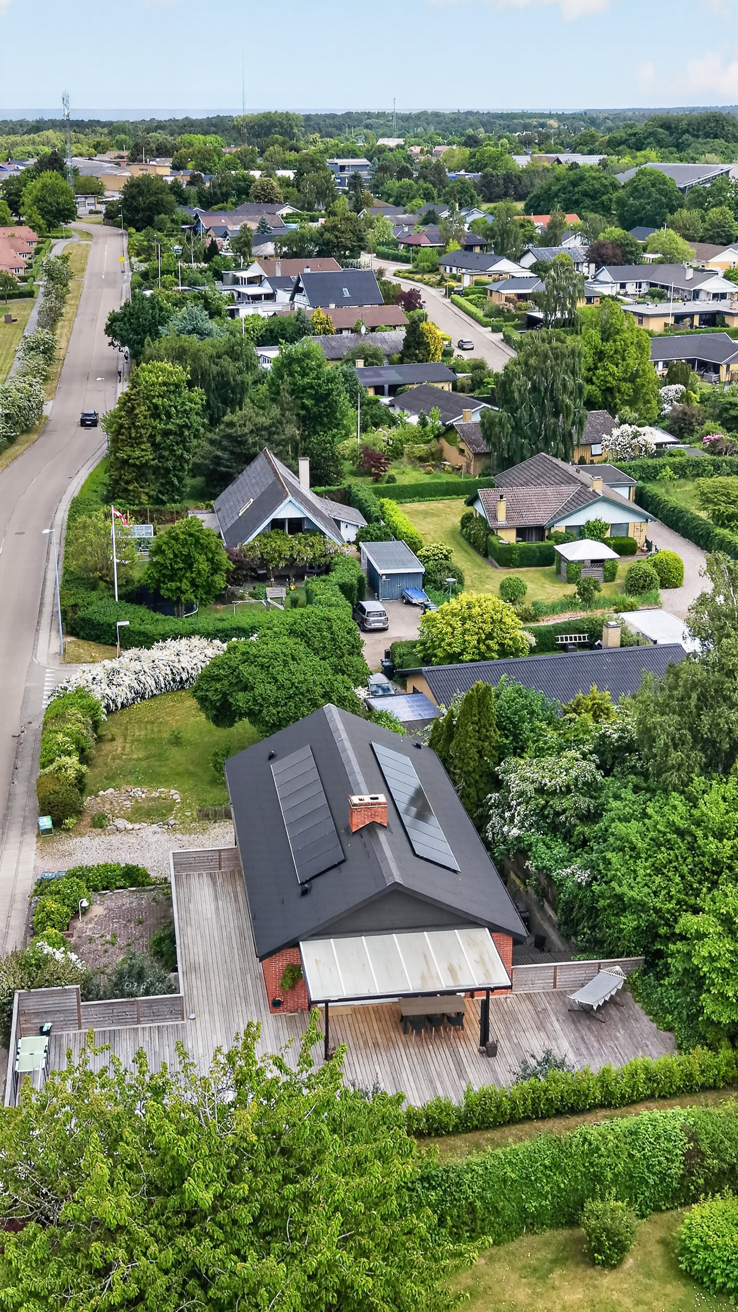 Fremhævet luftfoto billede i fuldskærmstilstand. Billede af Okkerbjergvej 2, 4500 Nykøbing Sj