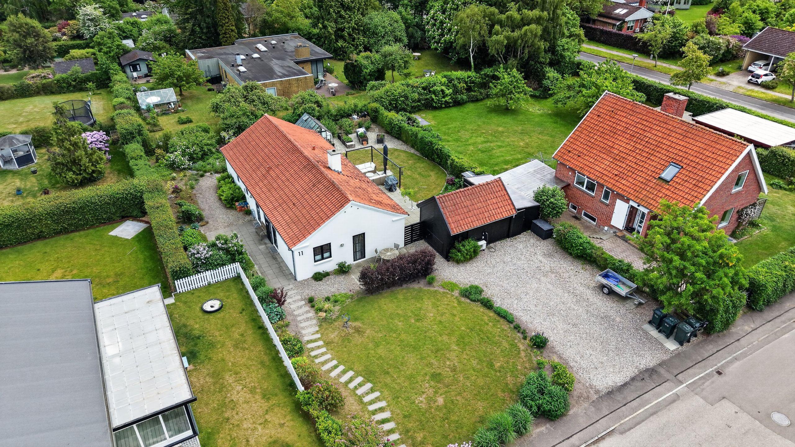 Fremhævet luftfoto billede i fuldskærmstilstand. Billede af Dr Schadsvej 11, 4500 Nykøbing Sj