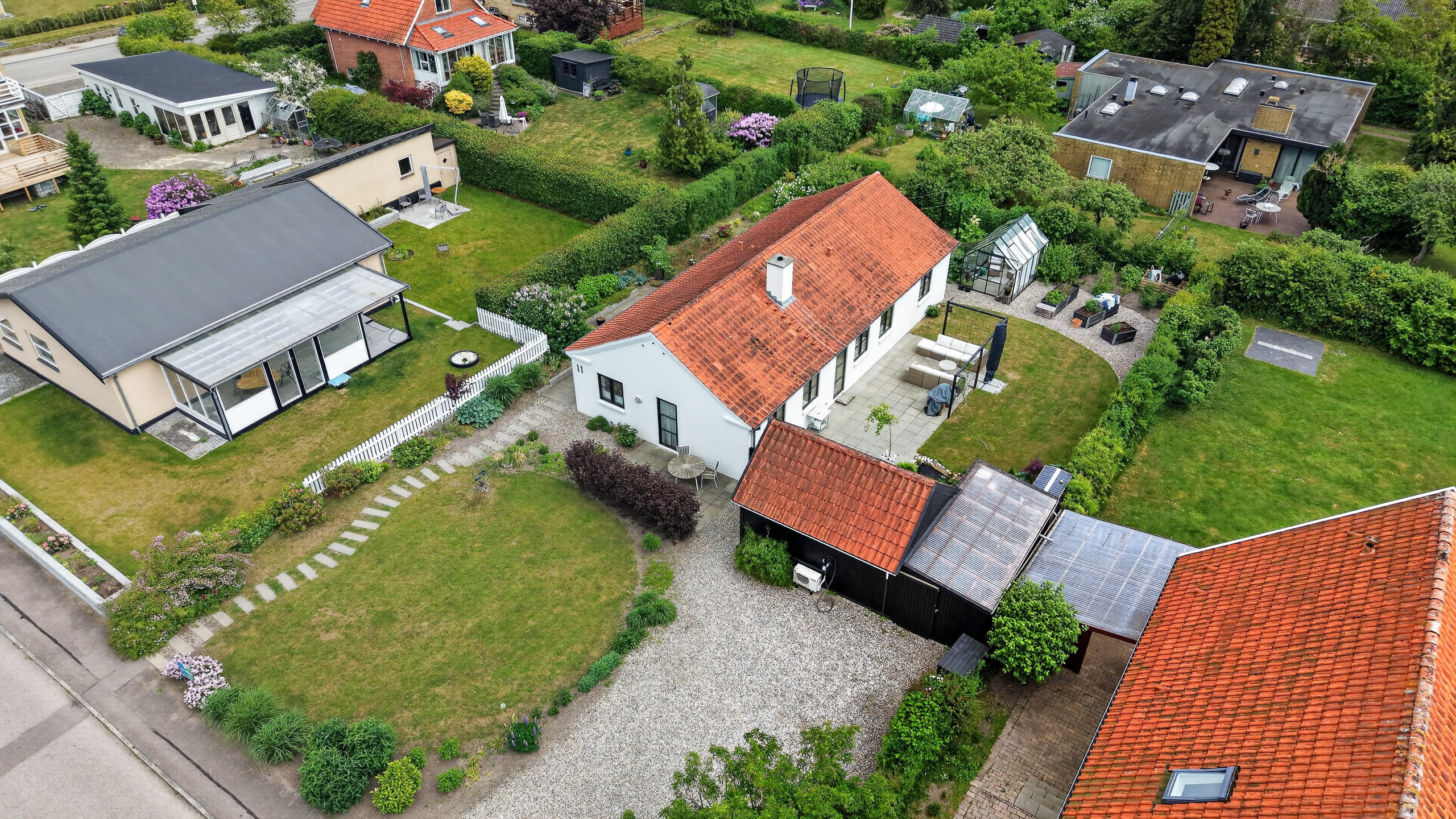 Fremhævet luftfoto billede i fuldskærmstilstand. Billede af Dr Schadsvej 11, 4500 Nykøbing Sj