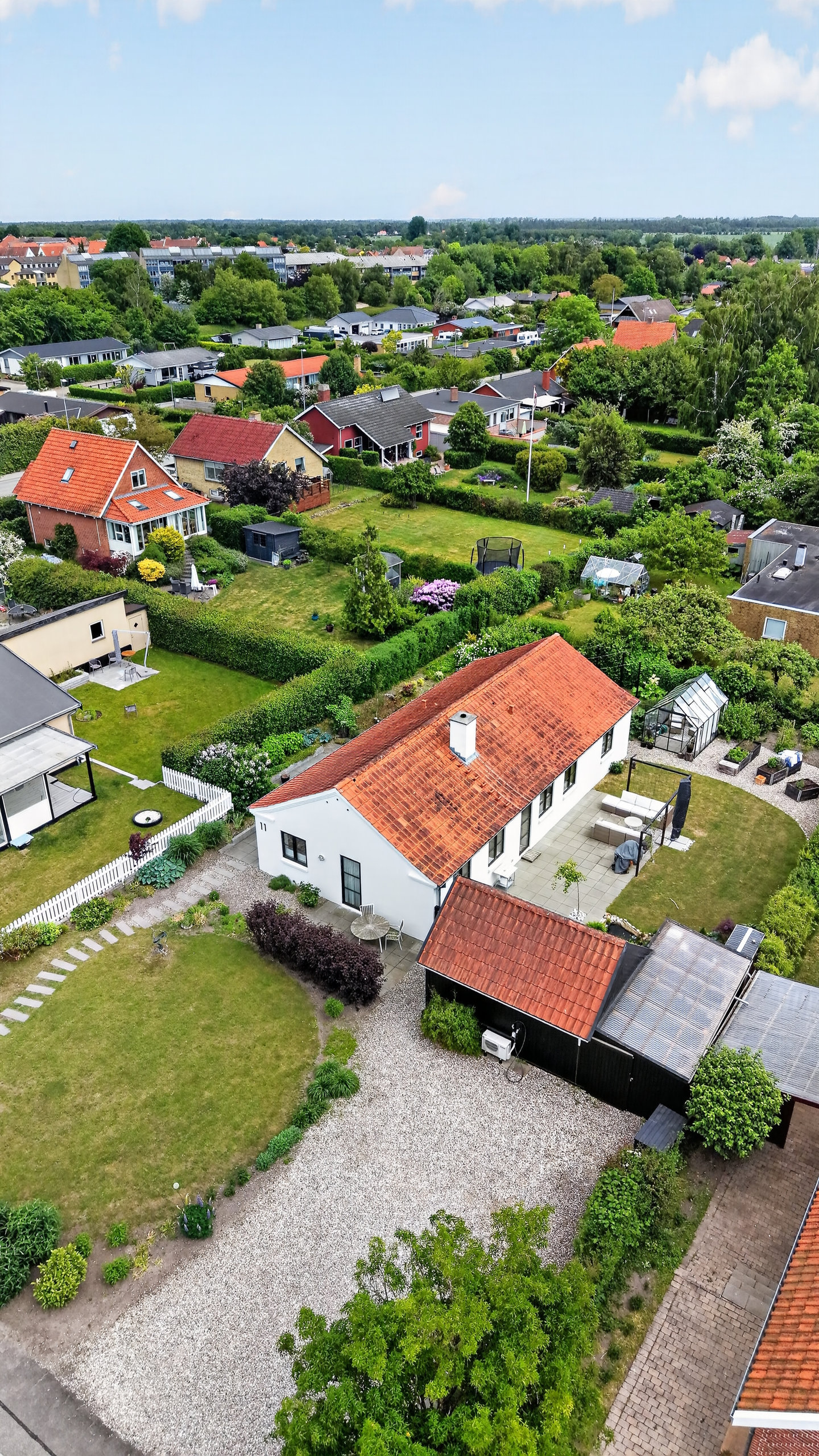 Fremhævet luftfoto billede i fuldskærmstilstand. Billede af Dr Schadsvej 11, 4500 Nykøbing Sj