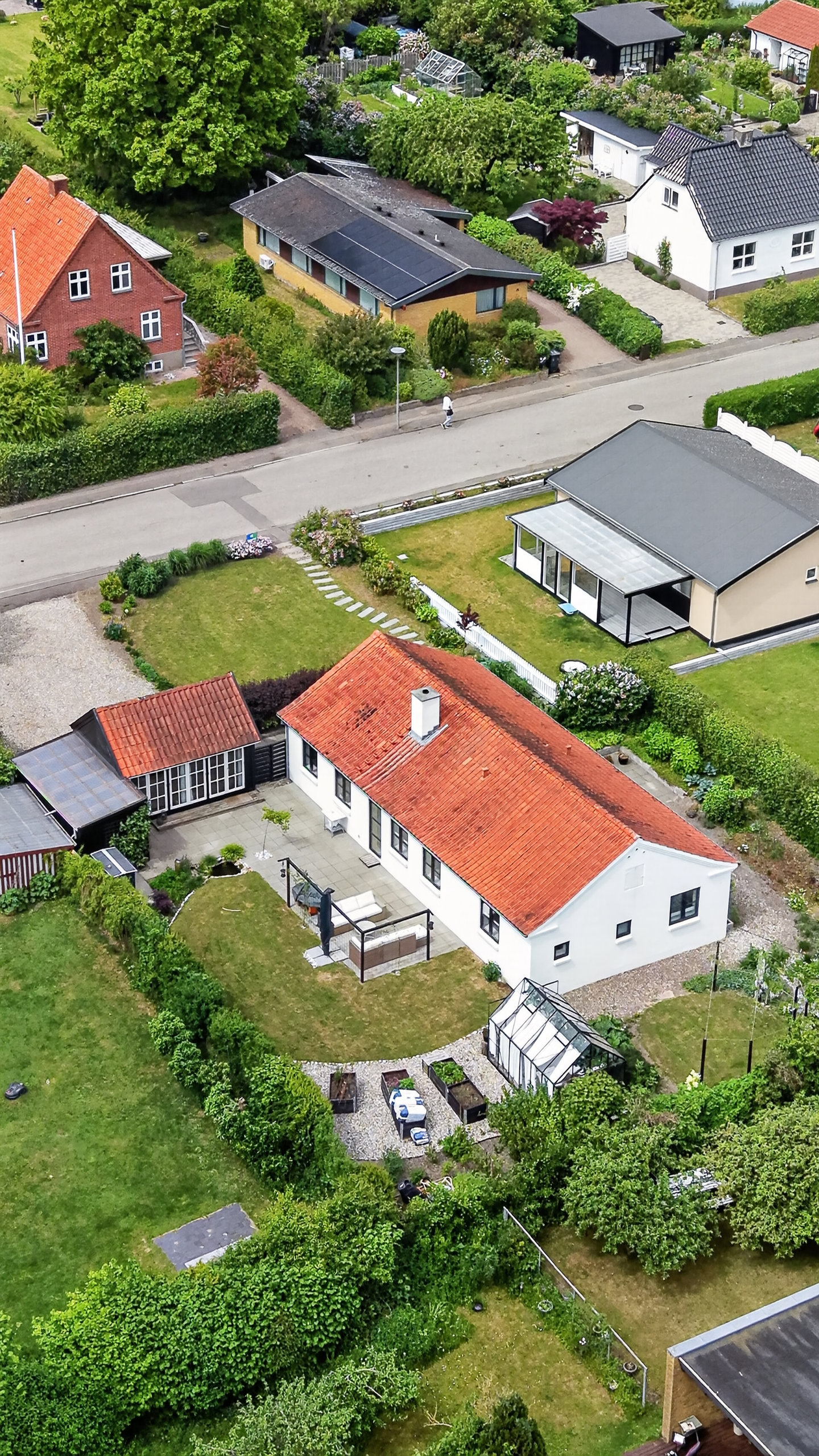 Fremhævet luftfoto billede i fuldskærmstilstand. Billede af Dr Schadsvej 11, 4500 Nykøbing Sj