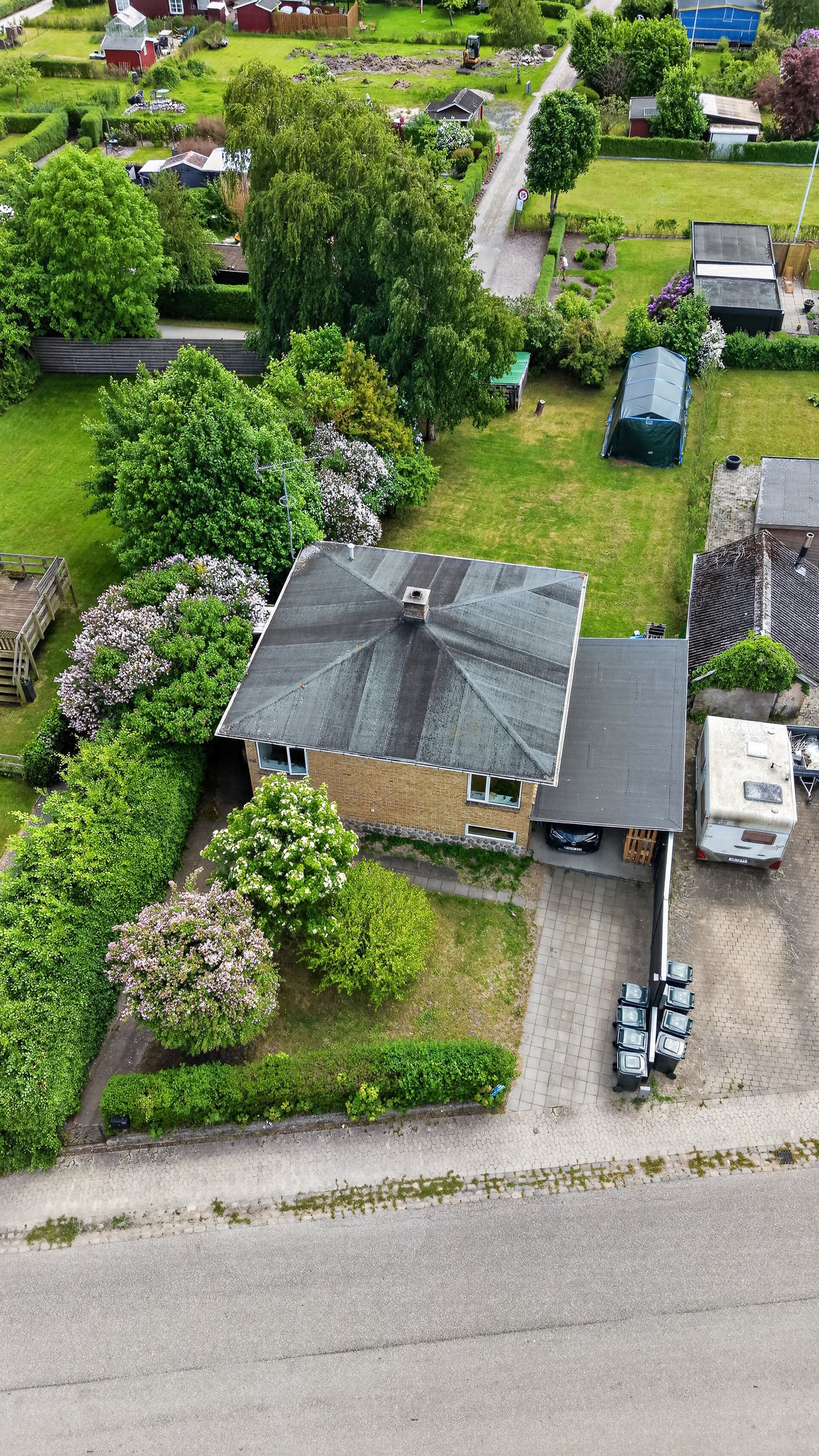 Fremhævet luftfoto billede i fuldskærmstilstand. Billede af Østerlyngvej 28, 4500 Nykøbing Sj