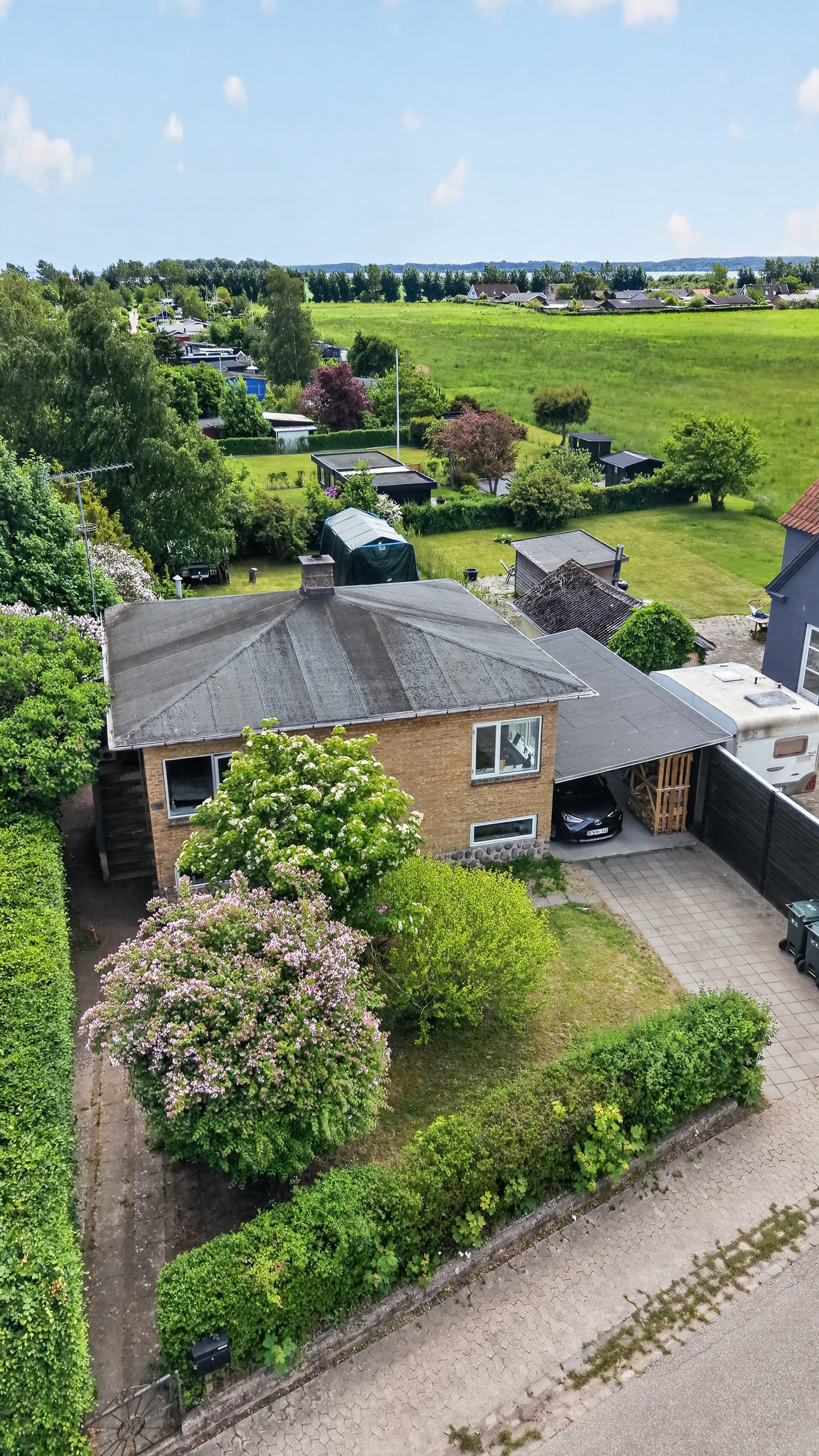Fremhævet luftfoto billede i fuldskærmstilstand. Billede af Østerlyngvej 28, 4500 Nykøbing Sj