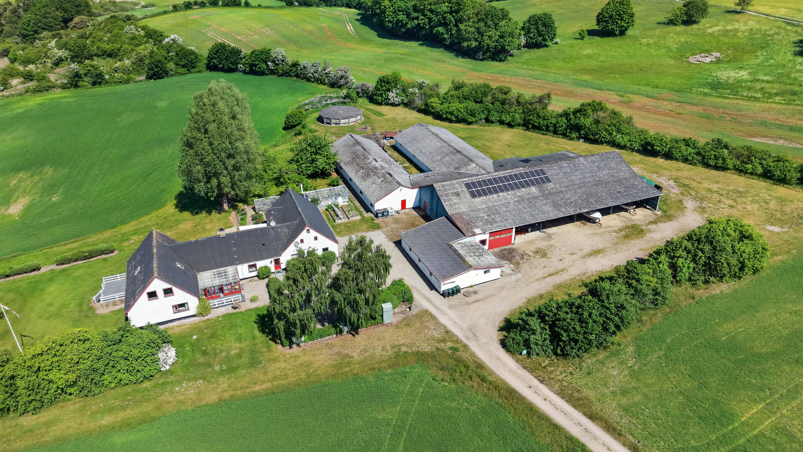 Fremhævet luftfoto billede i fuldskærmstilstand. Billede af Gammelgårdsvej 7, Stårup, 4500 Nykøbing Sj