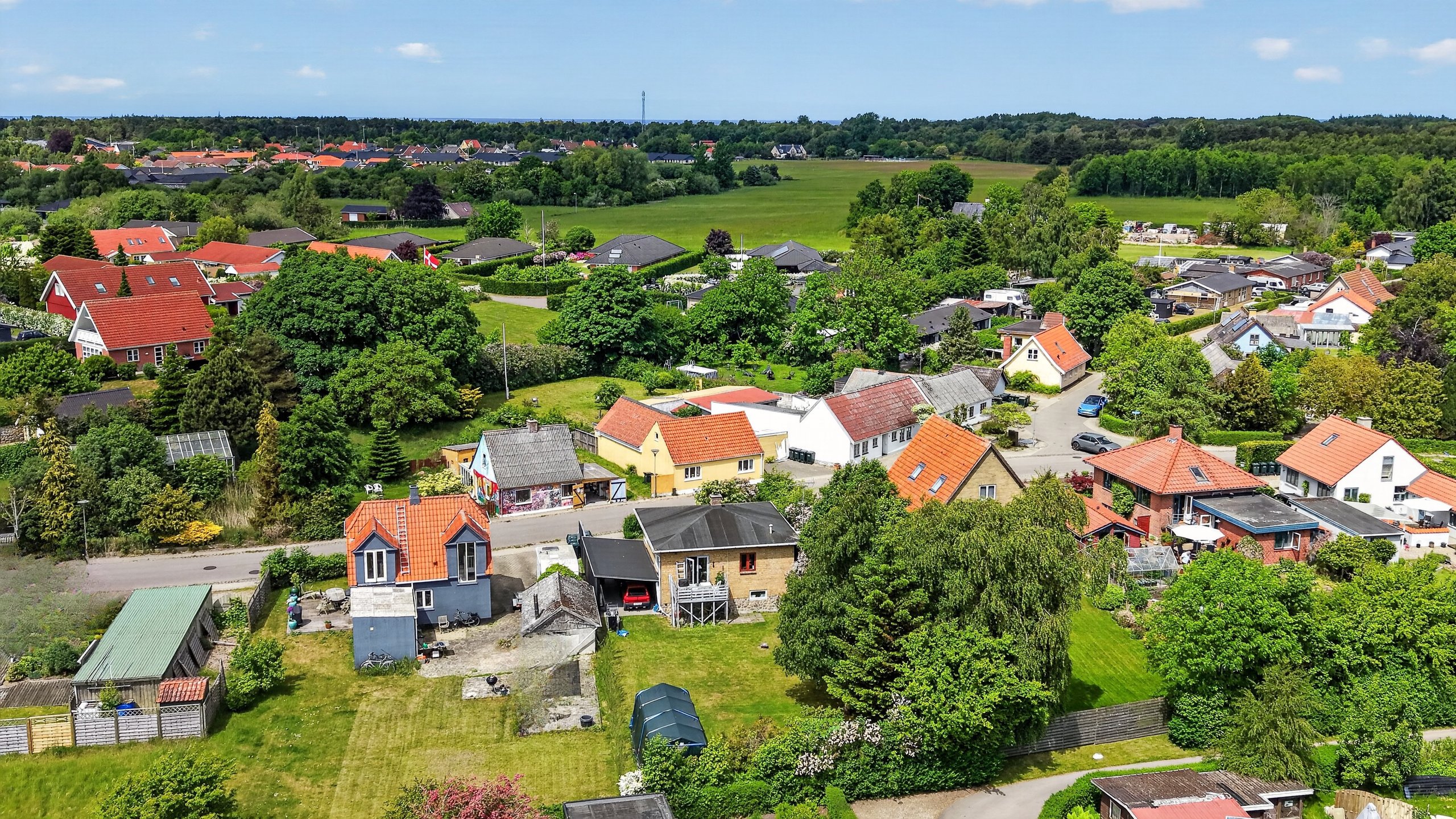 Fremhævet luftfoto billede i fuldskærmstilstand. Billede af Østerlyngvej 28, 4500 Nykøbing Sj
