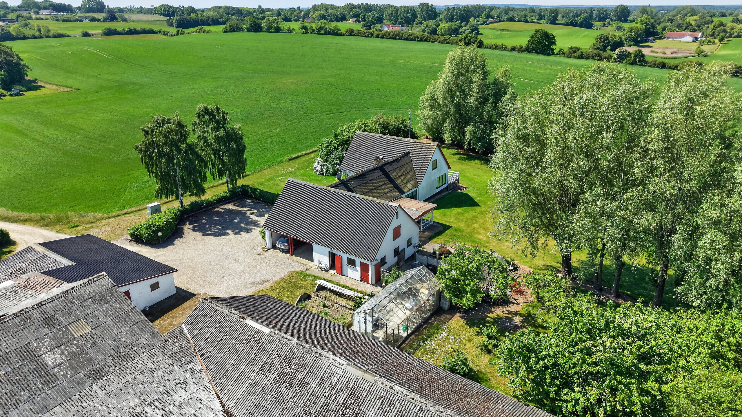 Fremhævet luftfoto billede i fuldskærmstilstand. Billede af Gammelgårdsvej 7, Stårup, 4500 Nykøbing Sj