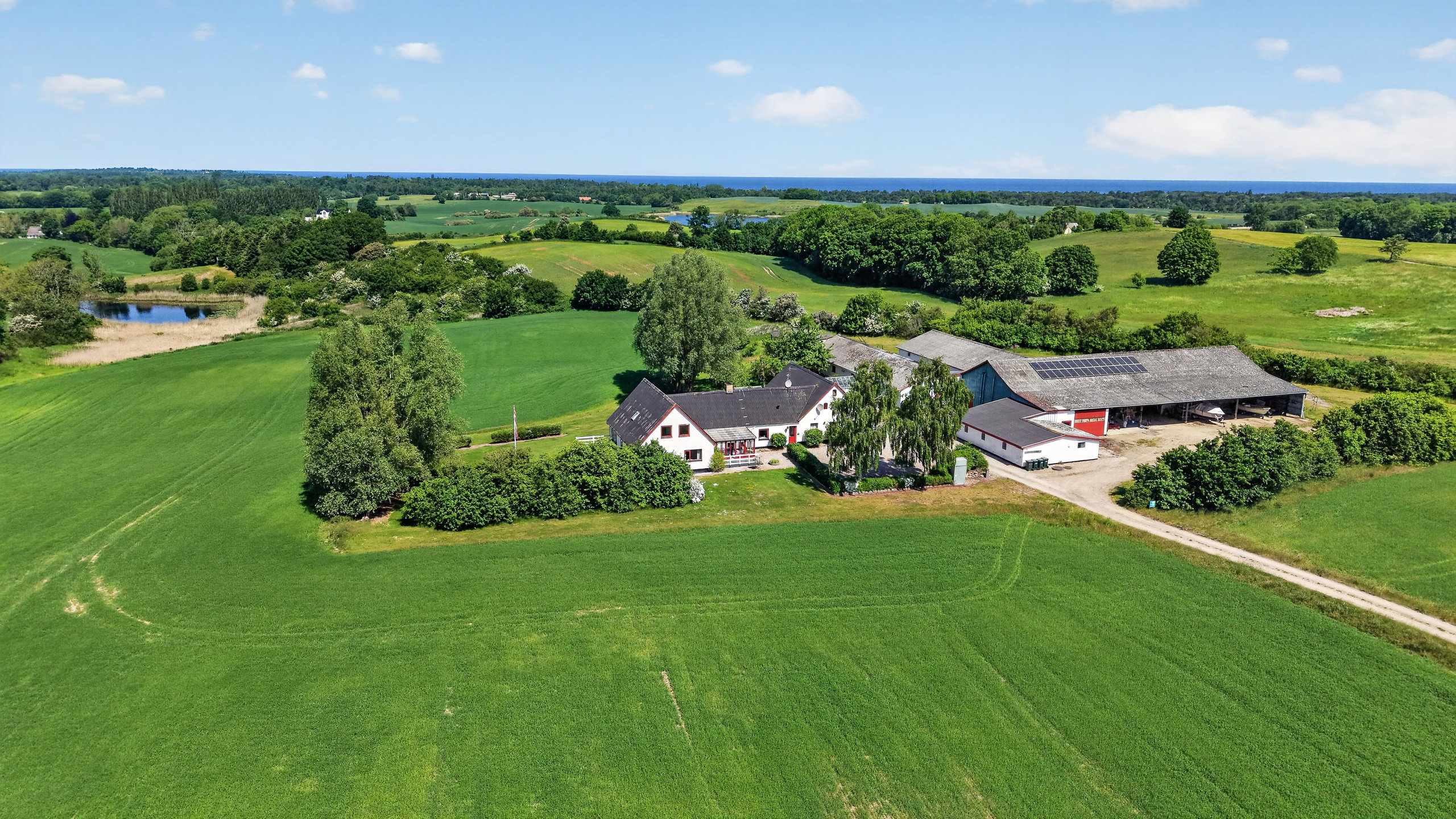 Fremhævet luftfoto billede i fuldskærmstilstand. Billede af Gammelgårdsvej 7, Stårup, 4500 Nykøbing Sj