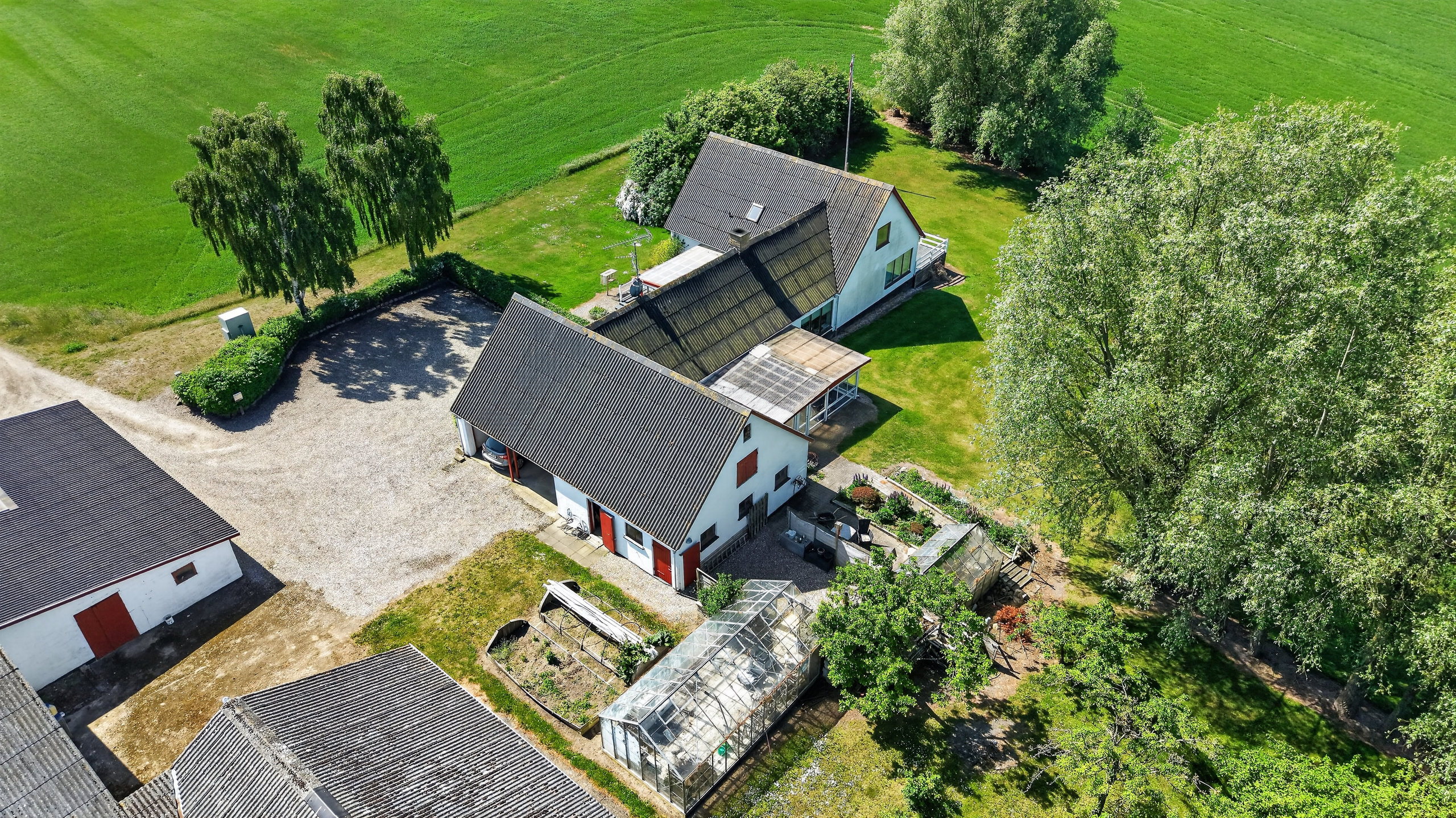 Fremhævet luftfoto billede i fuldskærmstilstand. Billede af Gammelgårdsvej 7, Stårup, 4500 Nykøbing Sj