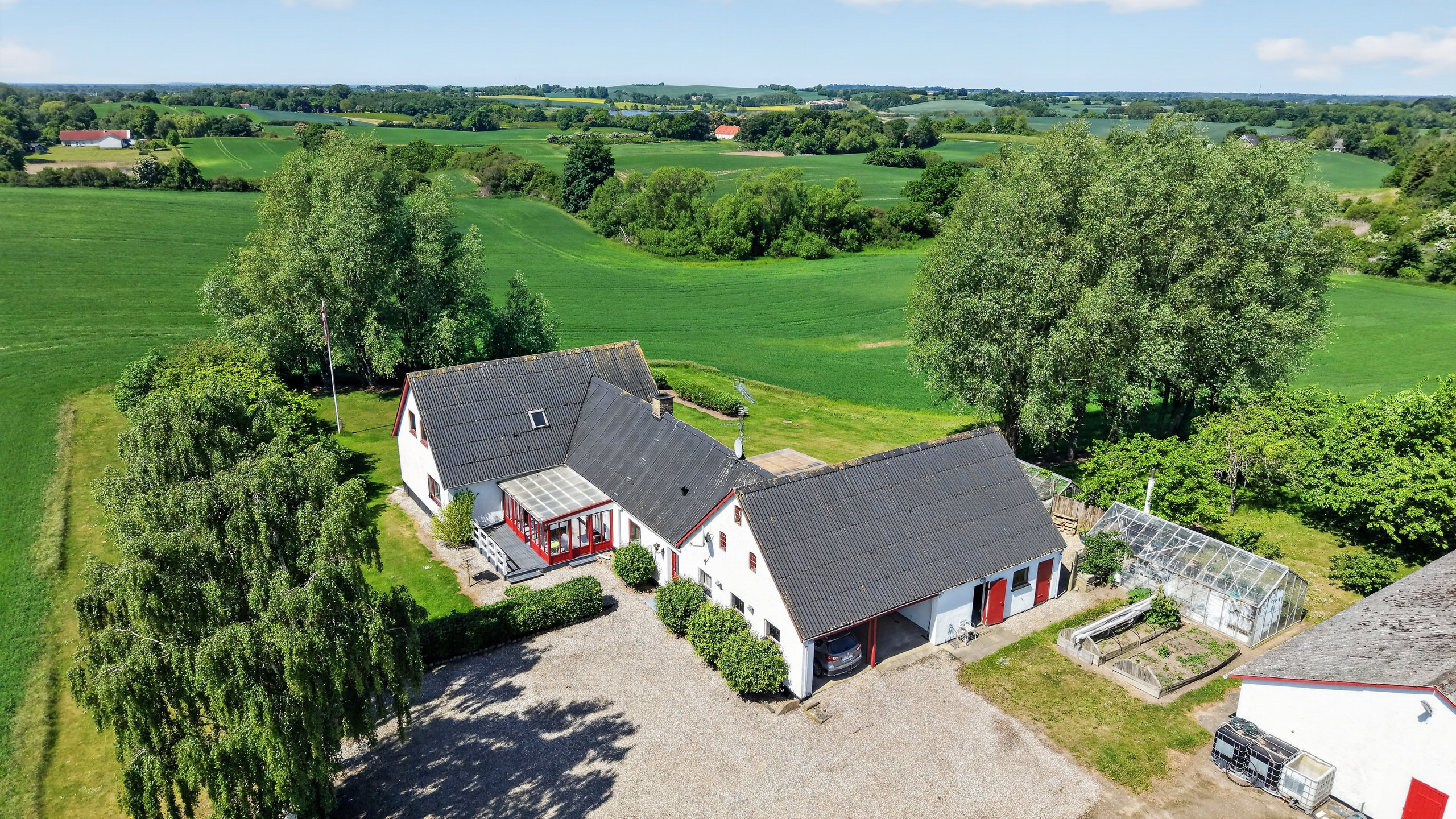 Fremhævet luftfoto billede i fuldskærmstilstand. Billede af Gammelgårdsvej 7, Stårup, 4500 Nykøbing Sj