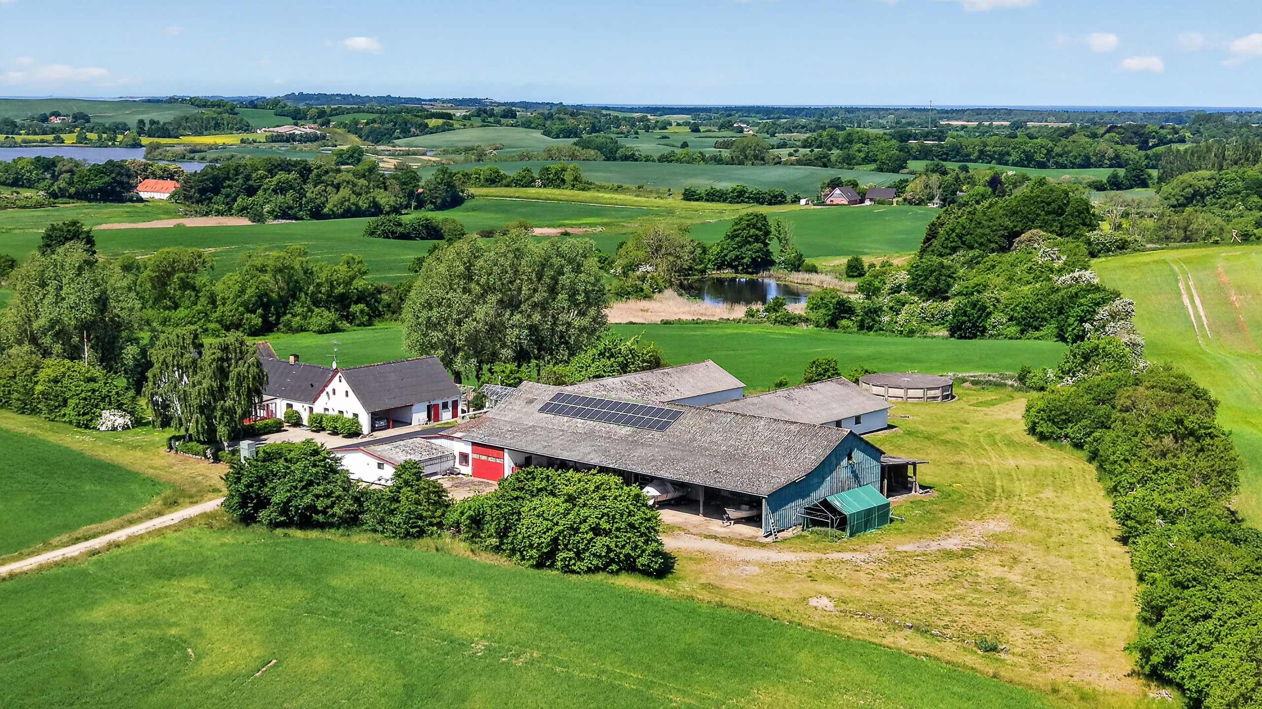 Fremhævet luftfoto billede i fuldskærmstilstand. Billede af Gammelgårdsvej 7, Stårup, 4500 Nykøbing Sj