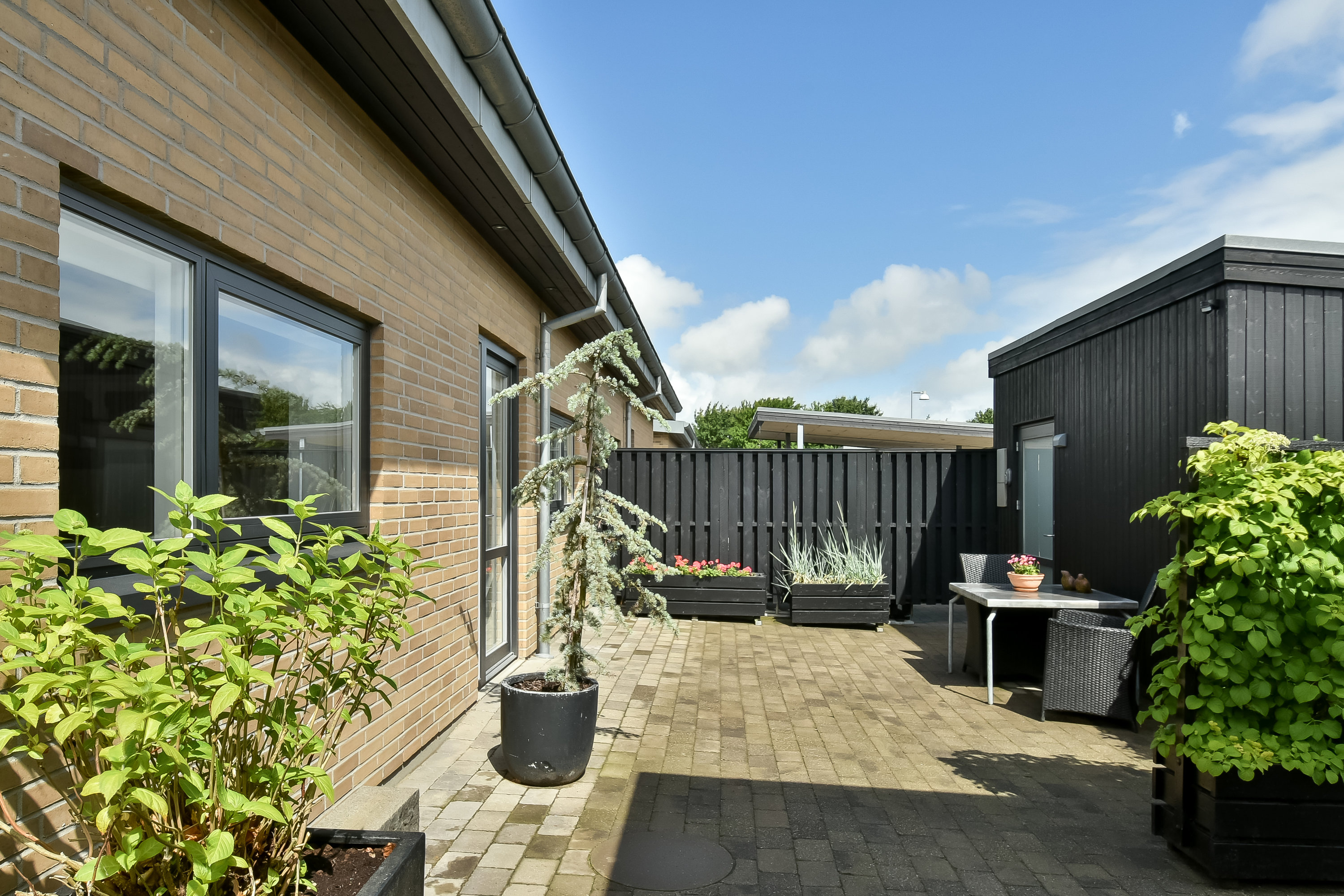 Fremhævet gårdhave billede i fuldskærmstilstand. Billede af Jordbærmarken 28, Tjørring, 7400 Herning