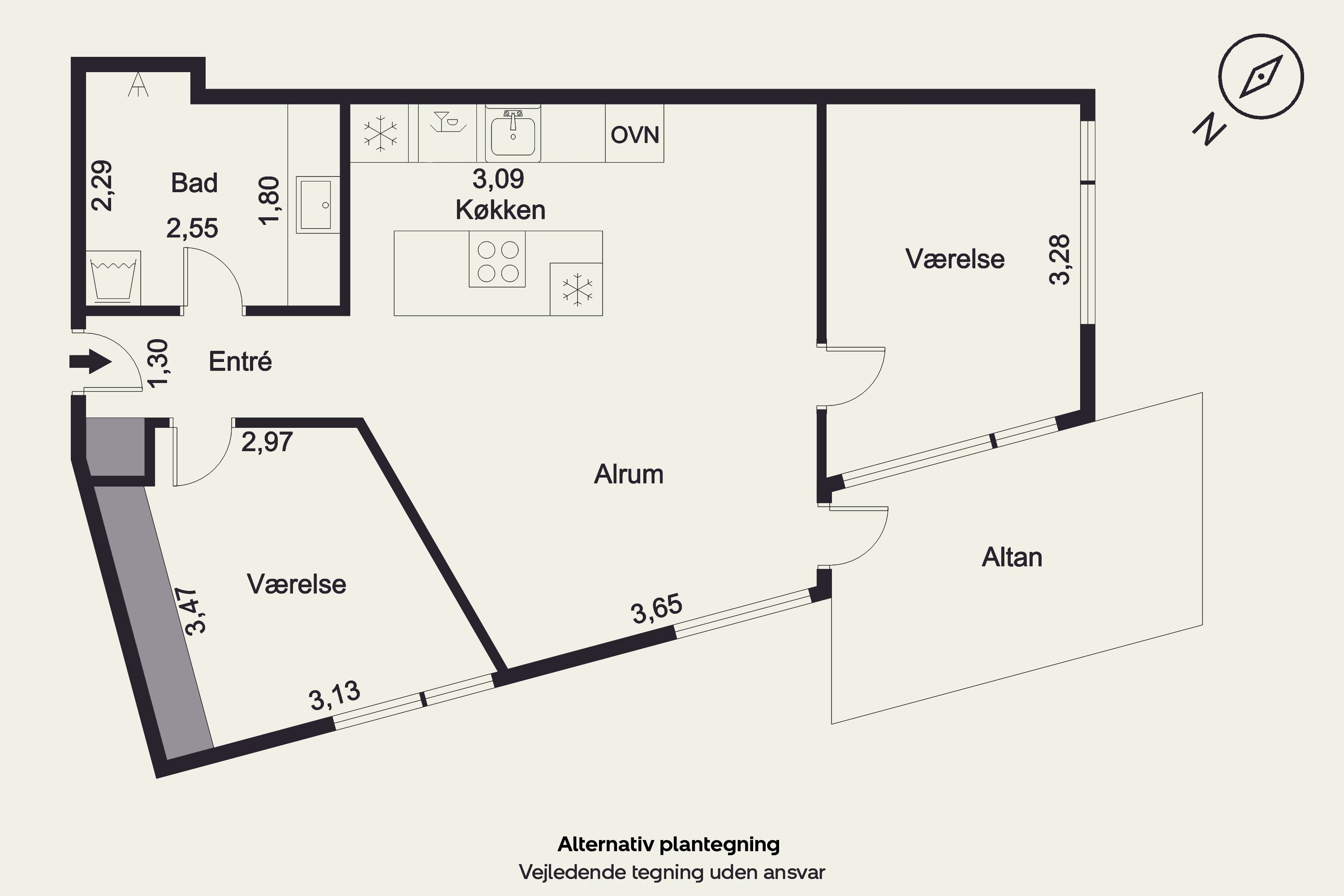 Plantegninger billede af Telefontorvet 8, 3. 3., 8000 Aarhus C